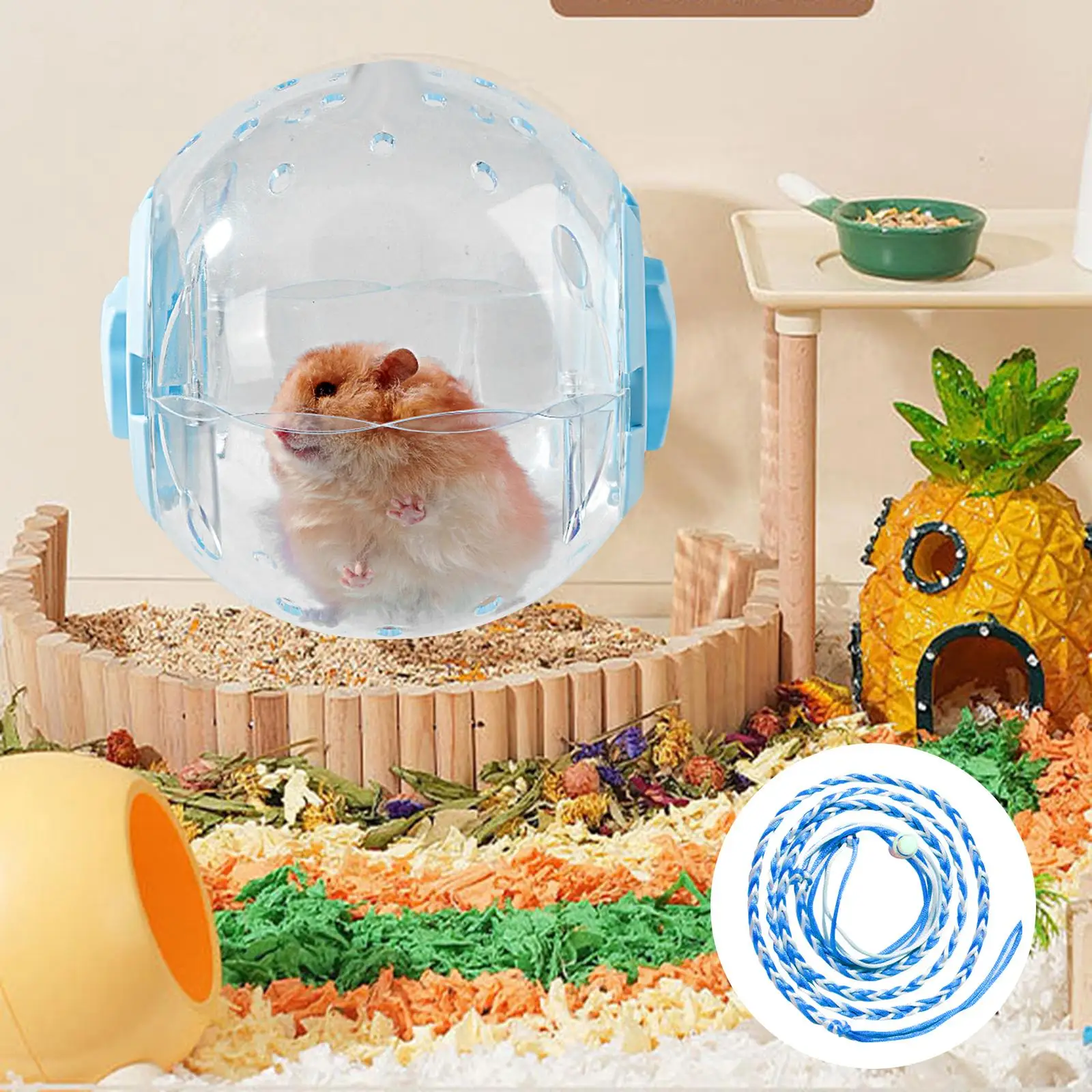 7inch Hamster Wheel Jogging Ball Small Animal Toy Sturdy Versatile PP Material Multiple Vent Holes Transparent