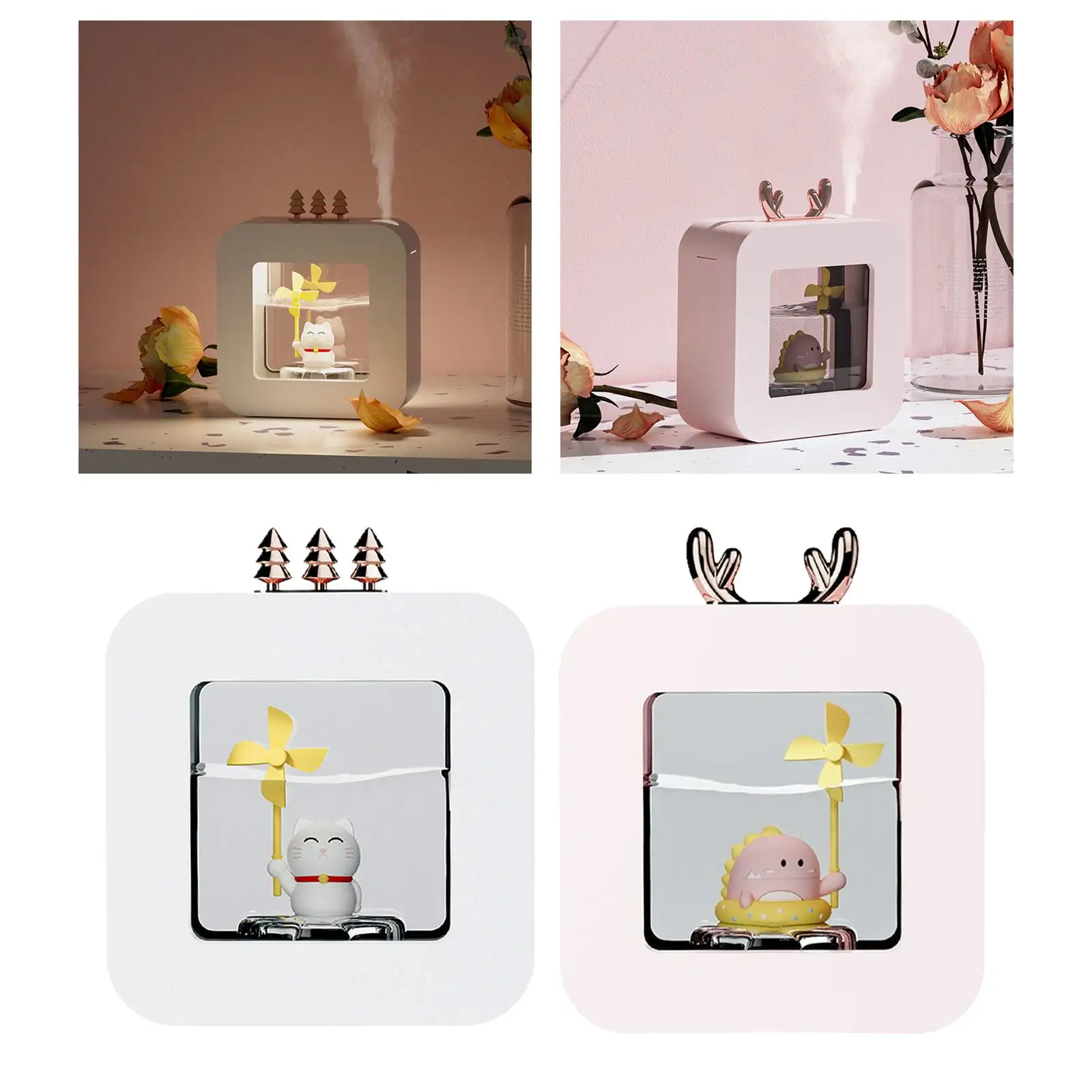 Humidifier Portable Aroma Oil Diffuser USB 400ml Night Light Aromatherapy Adroable Cute Pet Gift Air Humidifier