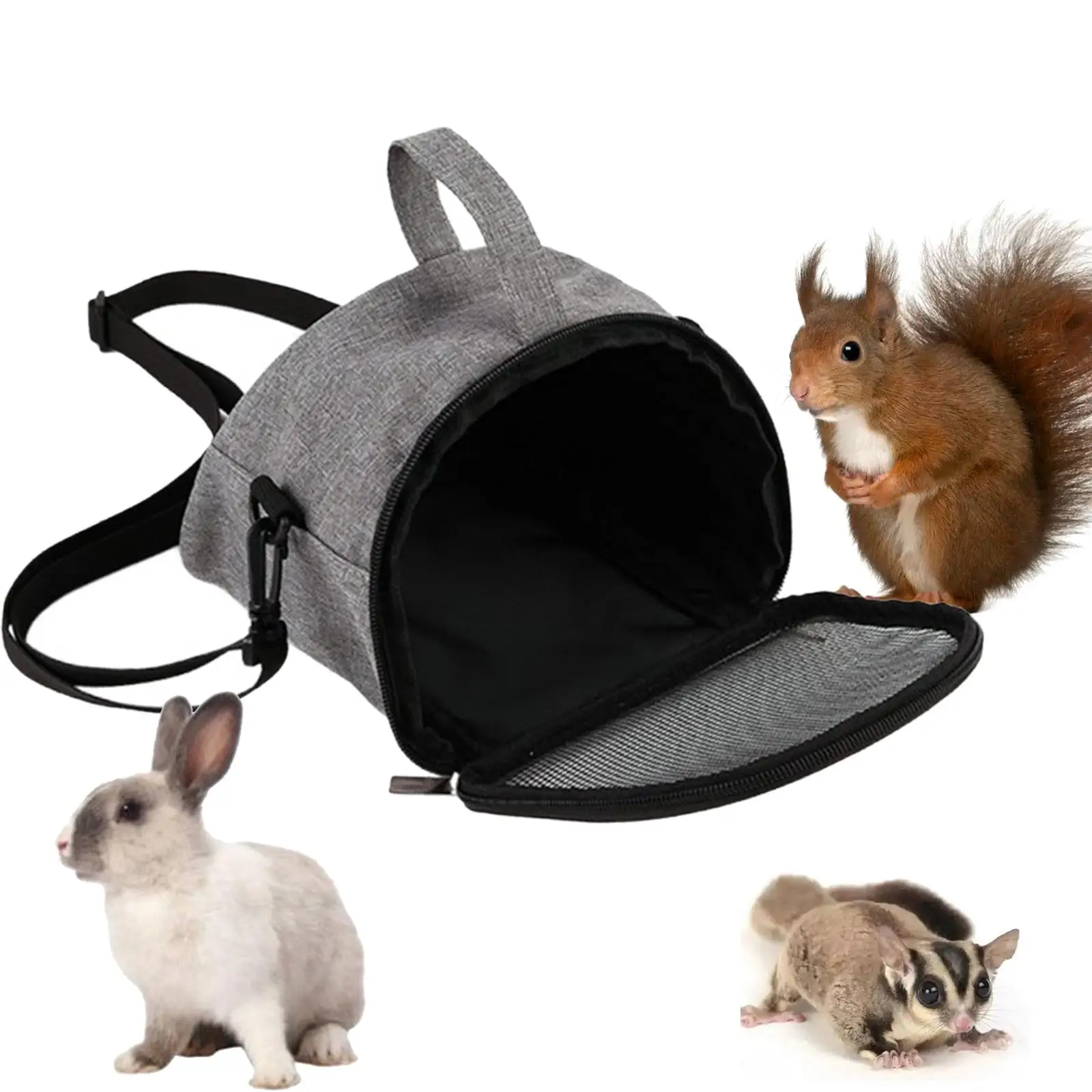 Hamster Carrier Small Pet Supplies Guinea Pig Travel Transport Bag Easy Carrying Zipper Outdoor Tote Pouch for Outdoor Hiking