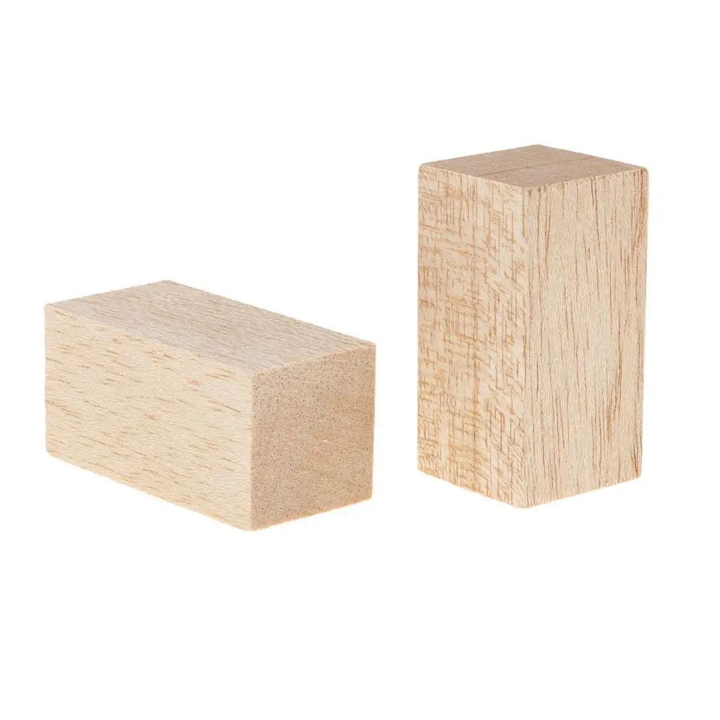 10 pieces balsa wood blocks wooden square blocks game pieces