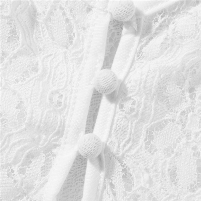 y2k Going Out Mini Lace Dress Summer Women See Through Short Sleeve V Neck Hollow Out Button Down A Line Dress Clubwear