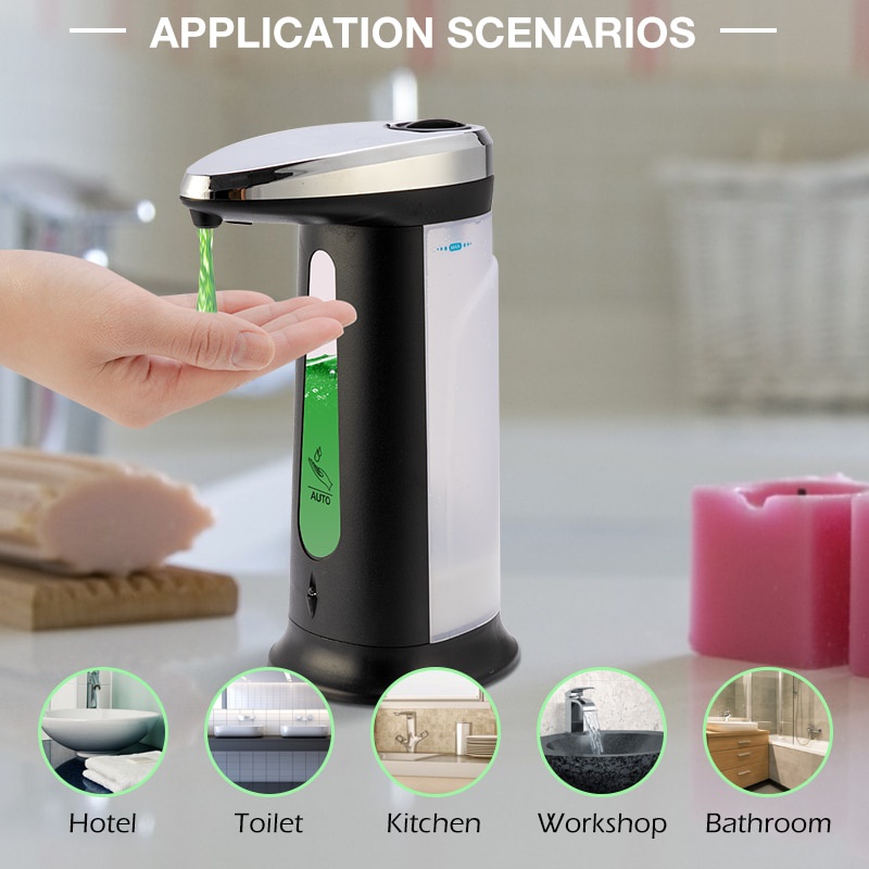 dispensador automático de sabonete líquido distribuidor de sabão sem para cozinha banheiro