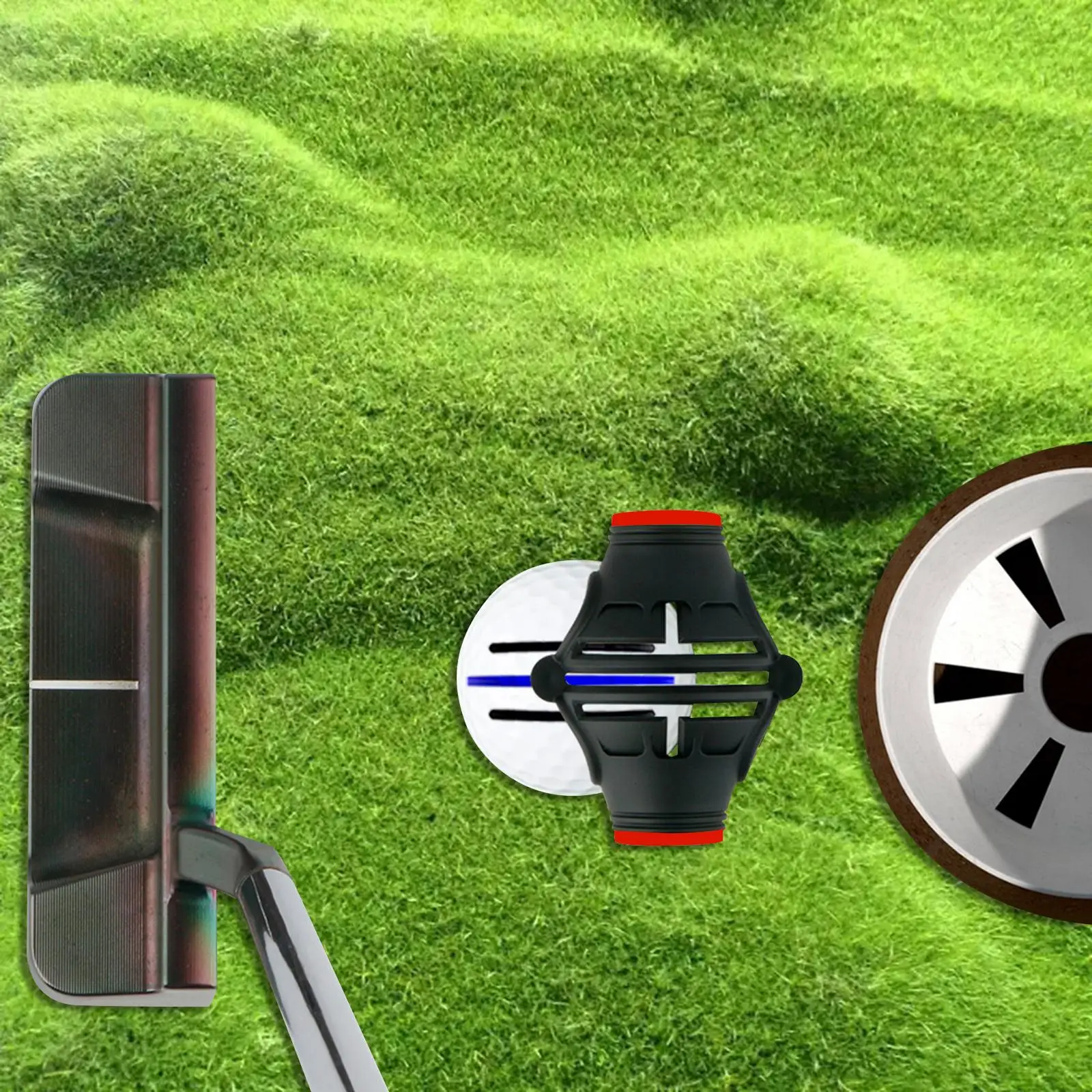 Golf Ball Liner 3 Line Portable for Golfer Golf Ball Marker Golf Ball Line Drawing Tool for Outdoor Sports Training