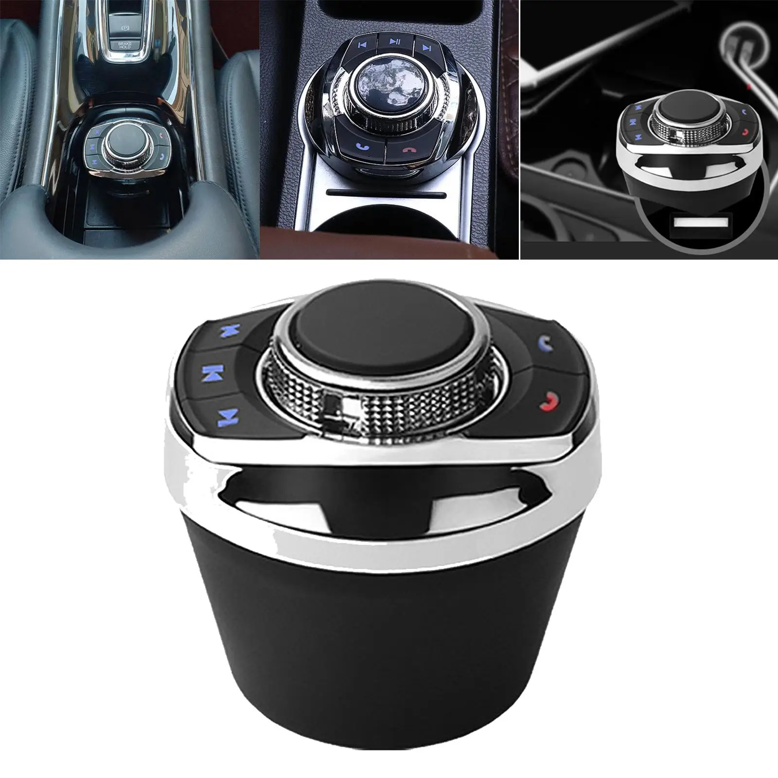 Cup Shape Car Steering Wheel Control Button Controller Switch with LED Light