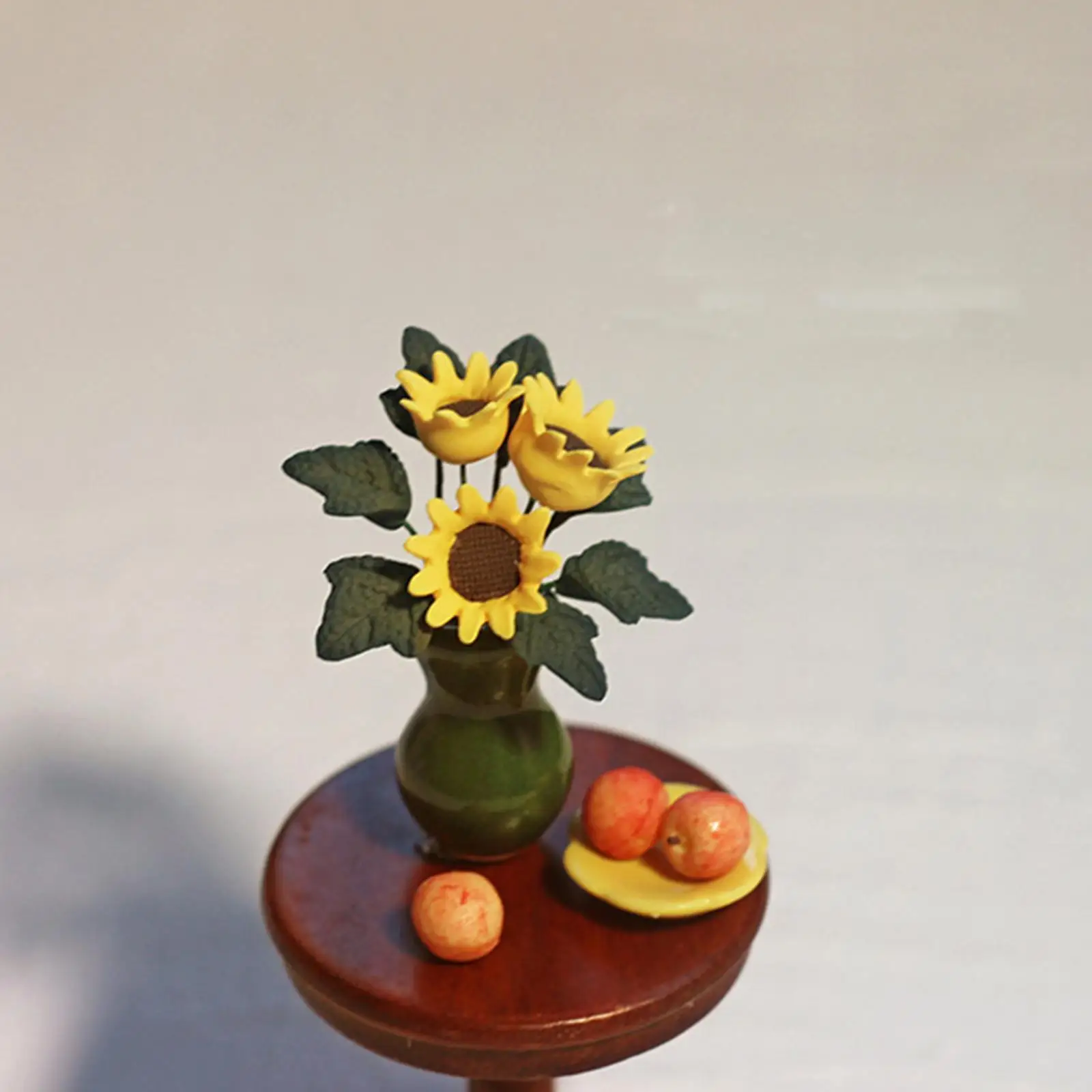 1/12 Dollhouse Sunflowes Pretend Play Tiny Bonsai Model Dollhouse Potted Flowers for Dollhouse Accessories Ornaments Gift