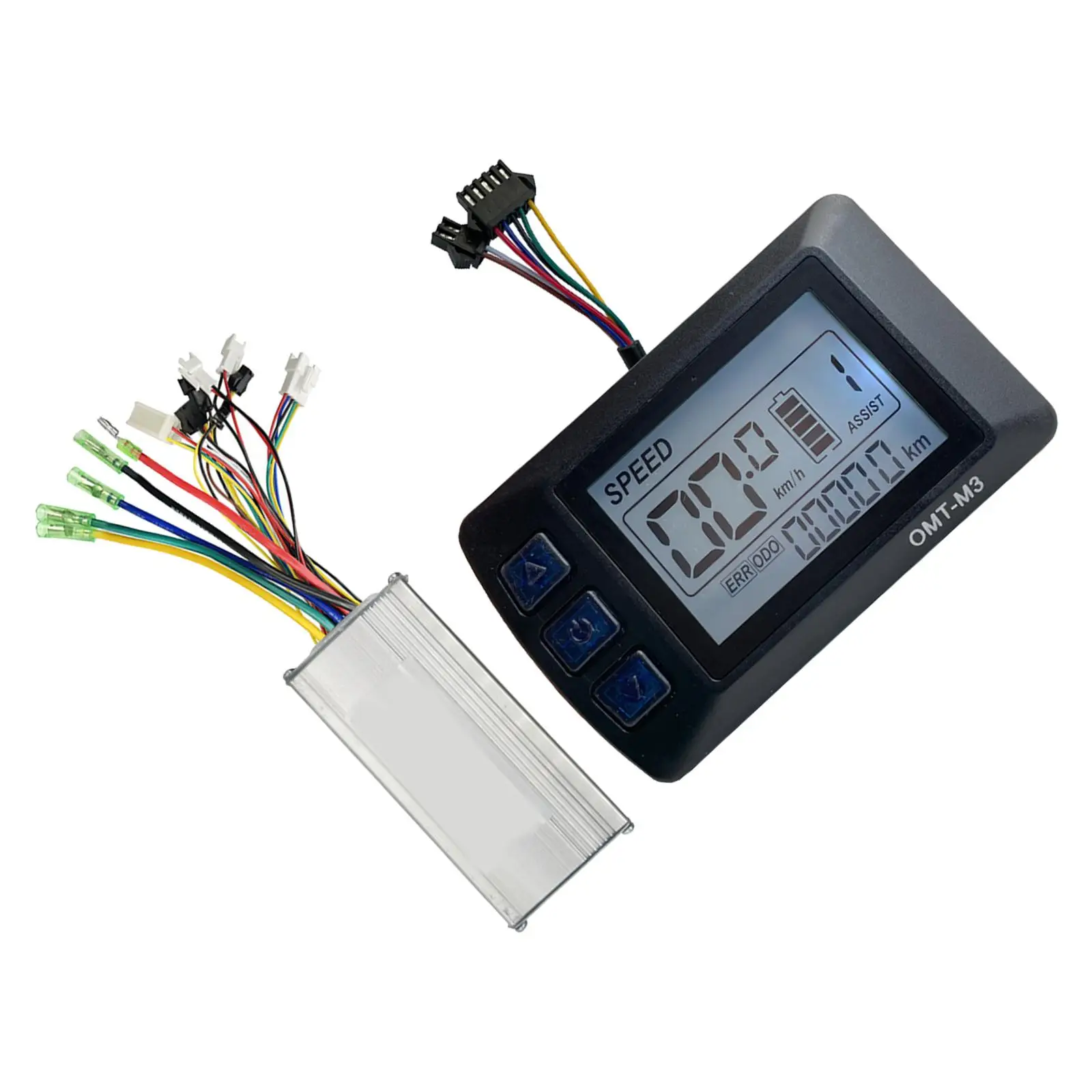 Electric Bicycle Brushless Motor Controller Kit LCD Display 36V 48V 22A for E Bike