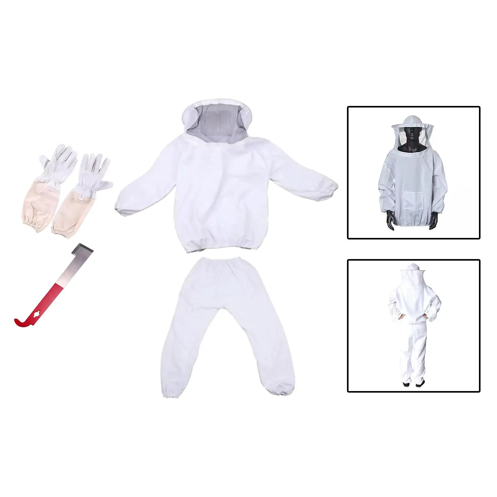 Complete Beekeeping Suit Cotton Protective Equipment Beekeeper Costume Bee Keepers Suit for Male and Female Beginner
