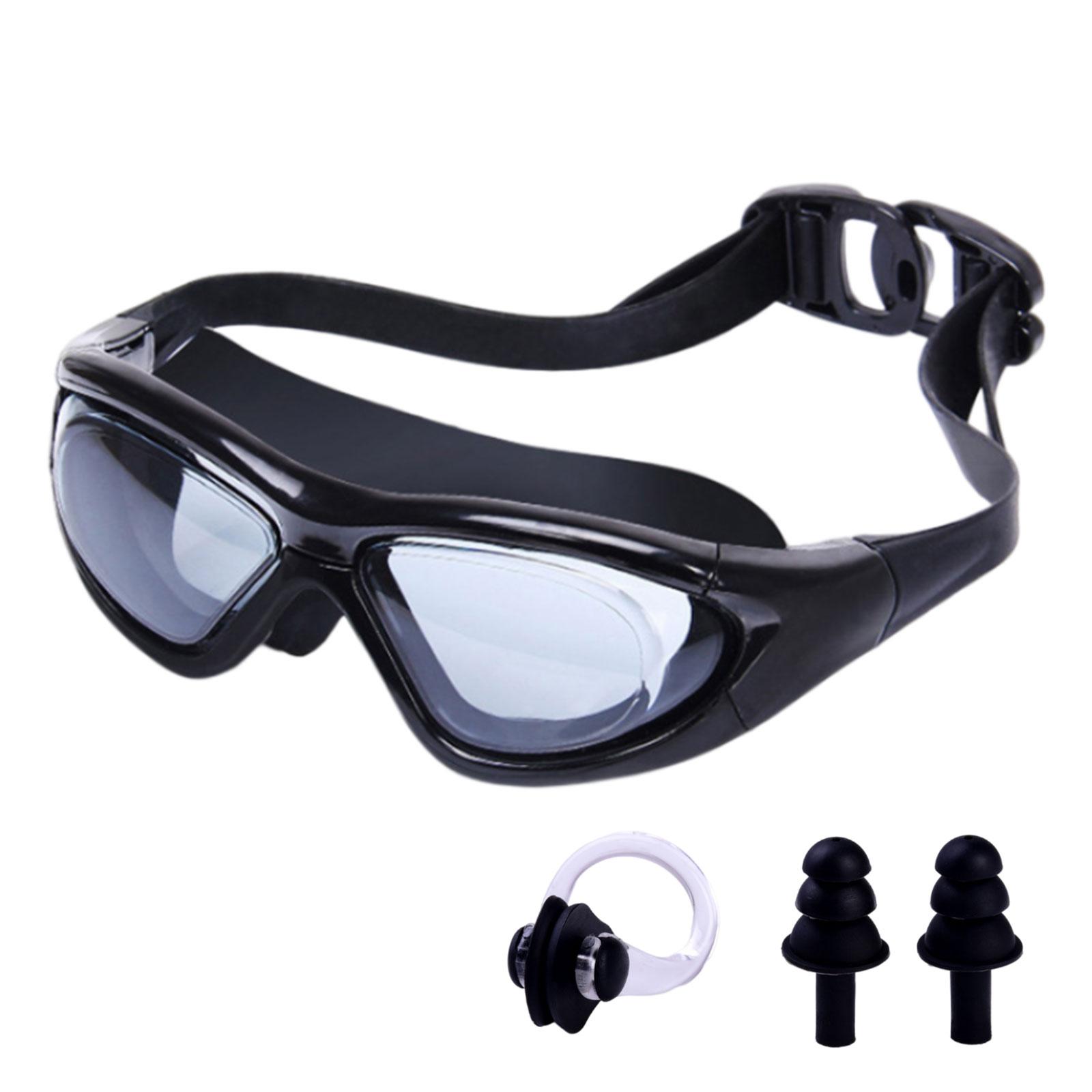 Swimming Goggles Wide View Adjustable Band with Storage Case Clear Vision Swim Goggles Diving Googles for Unisex Women Men