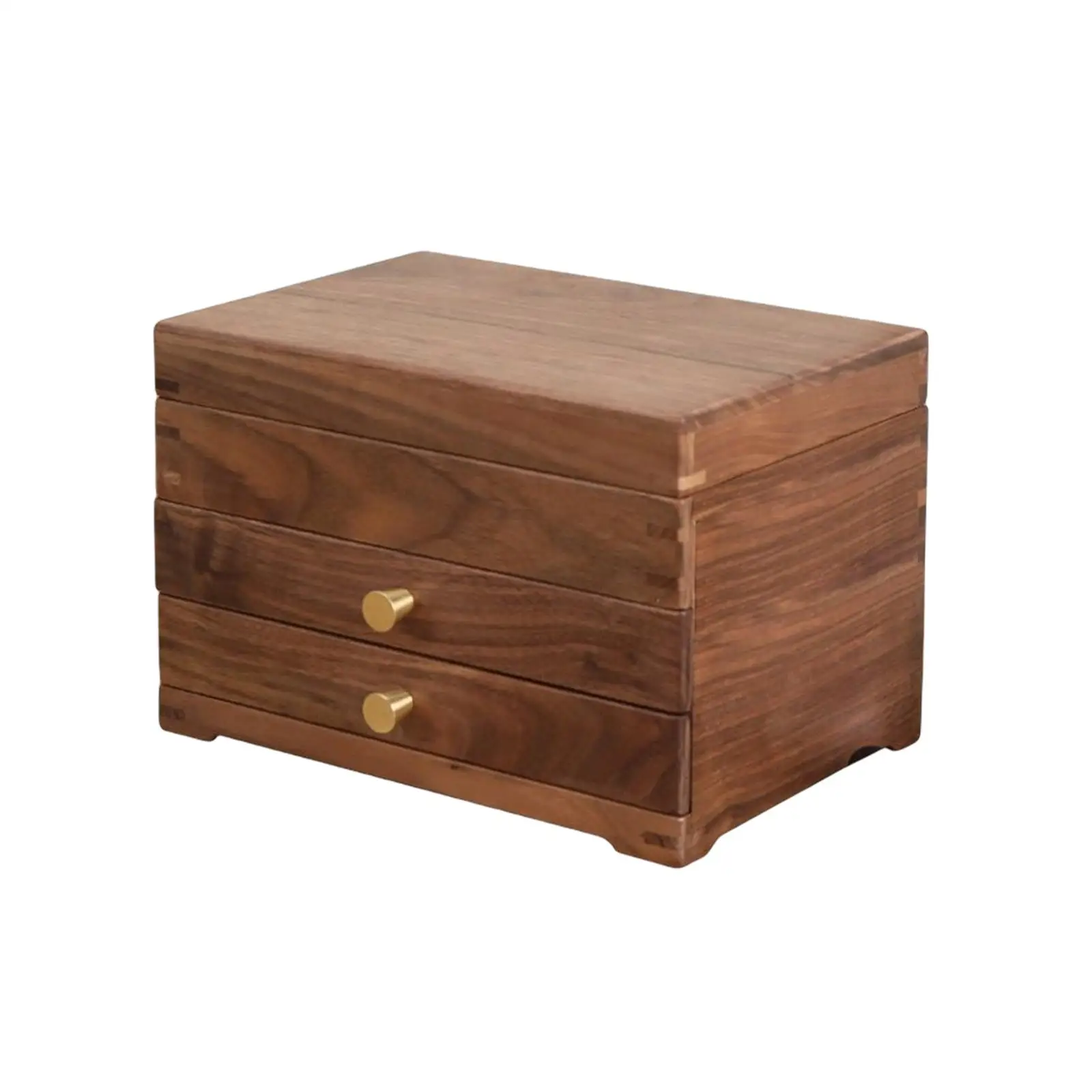 Wooden Jewelry Storage Box Protective Case Rings Holder Large Capacity keepsake box Layers for Keepsakes