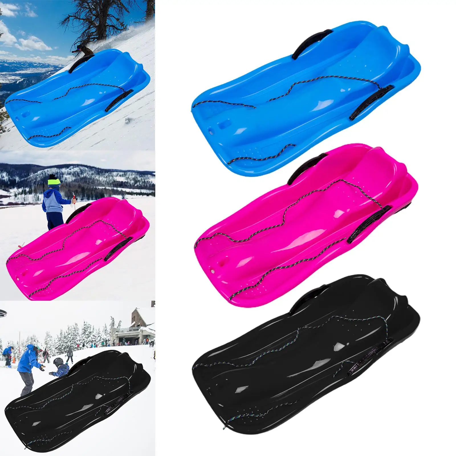 Winter snow sled, , double human sled, non-slip foot pedal, ski board, double