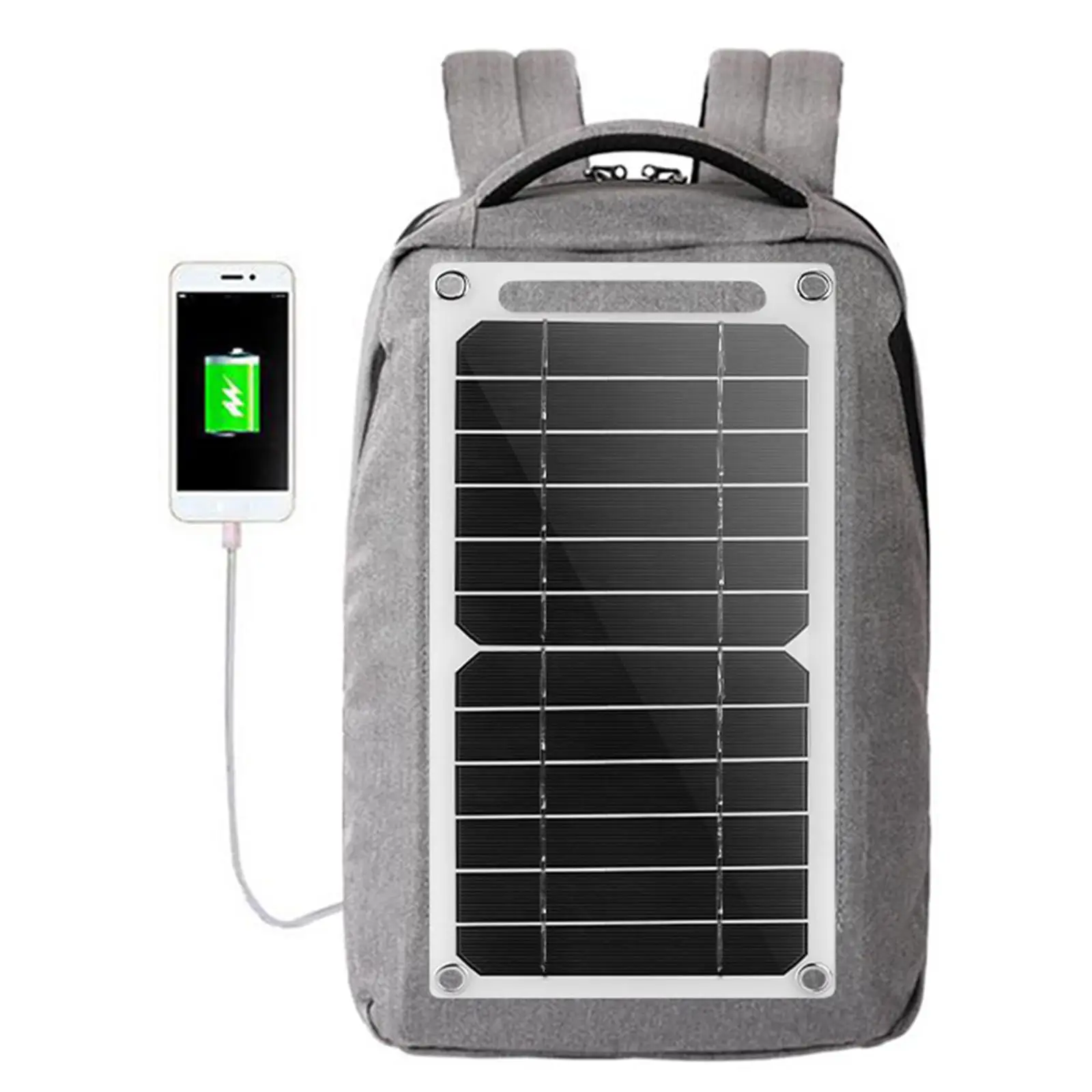 5V 6W Solar Panel Battery Charger USB Port Trickle Charge Monocrystalline for Cell Phone Backpacking Travel Camping Outdoor