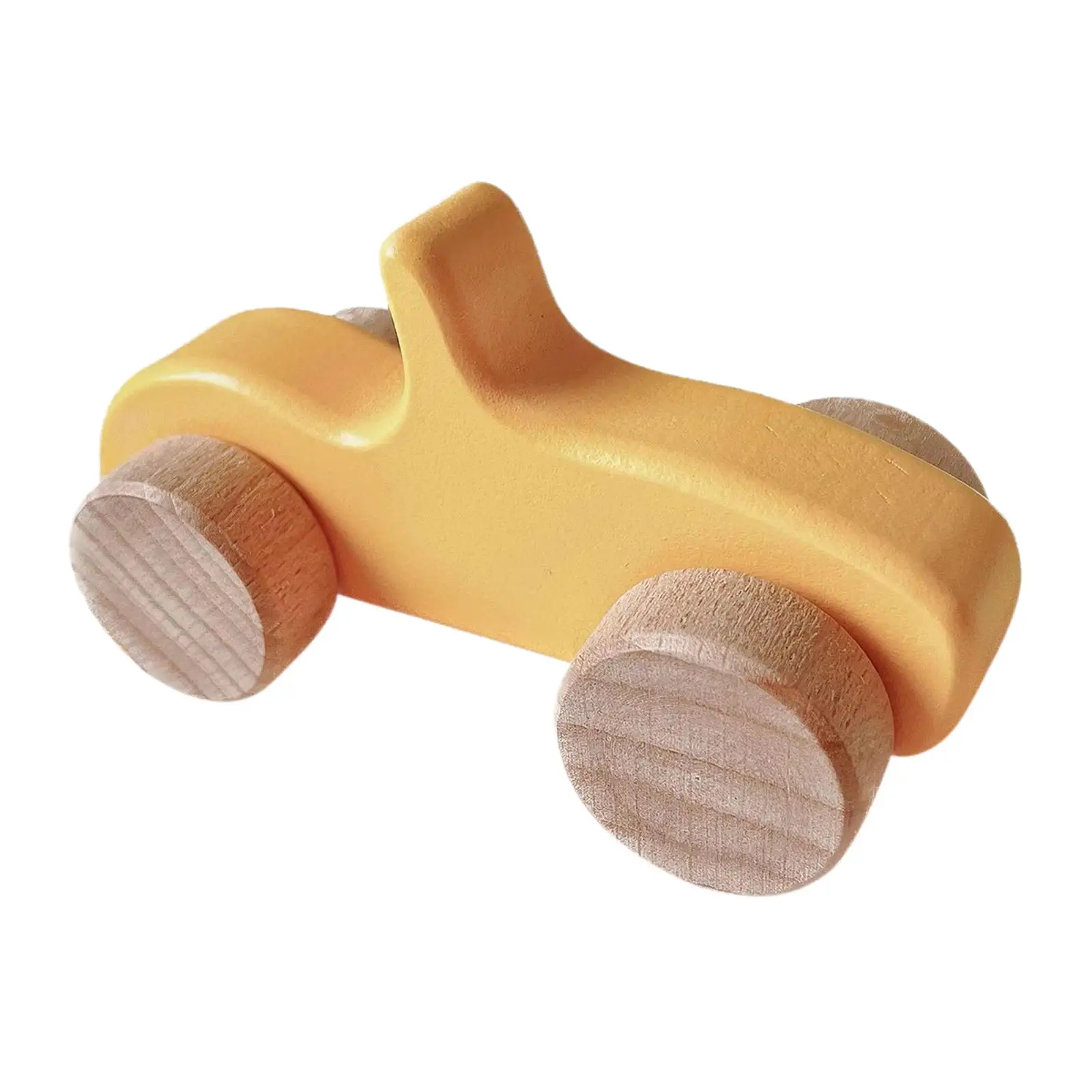 Smooth Wooden Vehicles Baby Grasping Toys Push Car Toys Wood Push Truck Vehicle for 1 2 Year Old Infant Toddlers