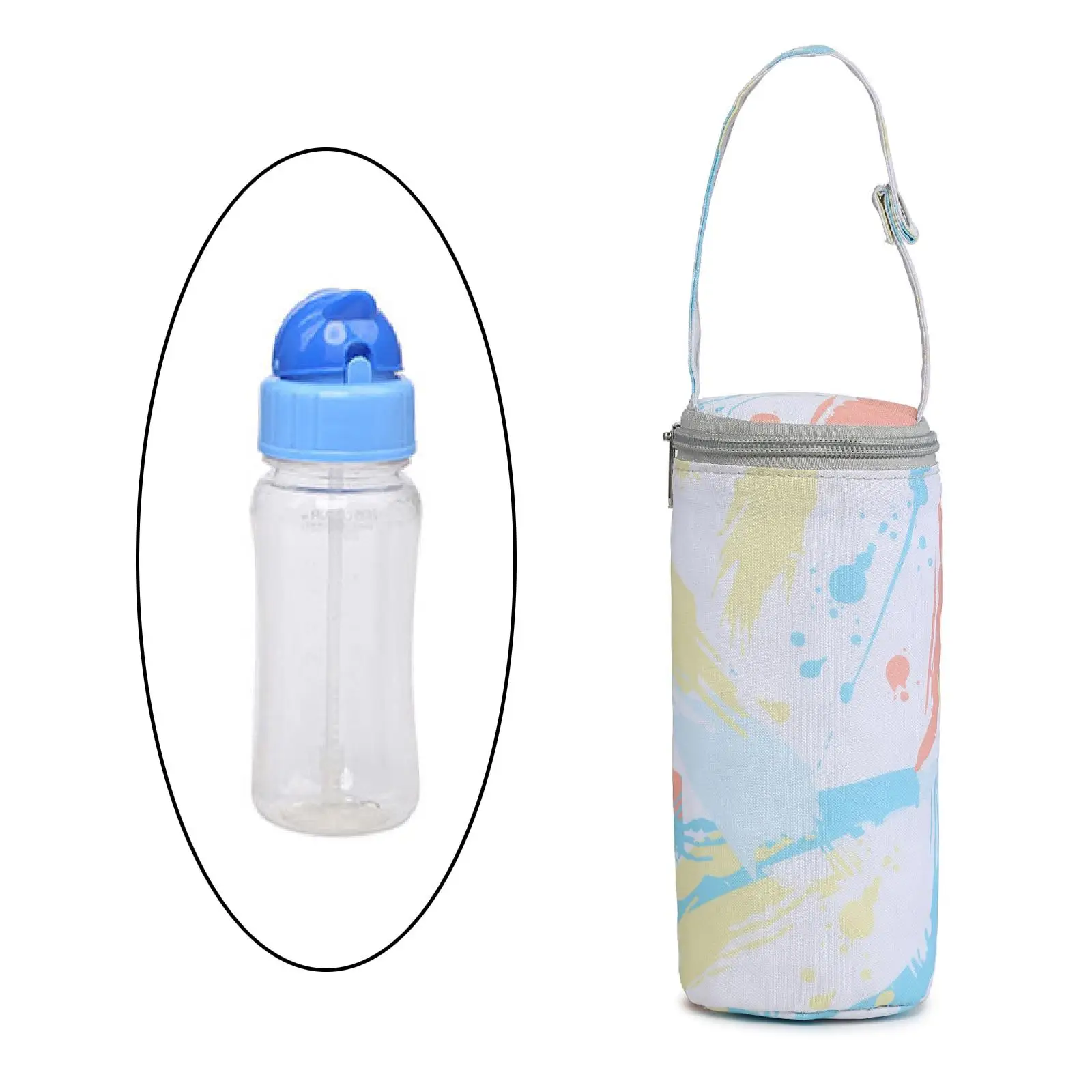 Portable Insulated Water Bottle Bag  Hanging Travel Carrier  Warm Bag for Car  Daycare 