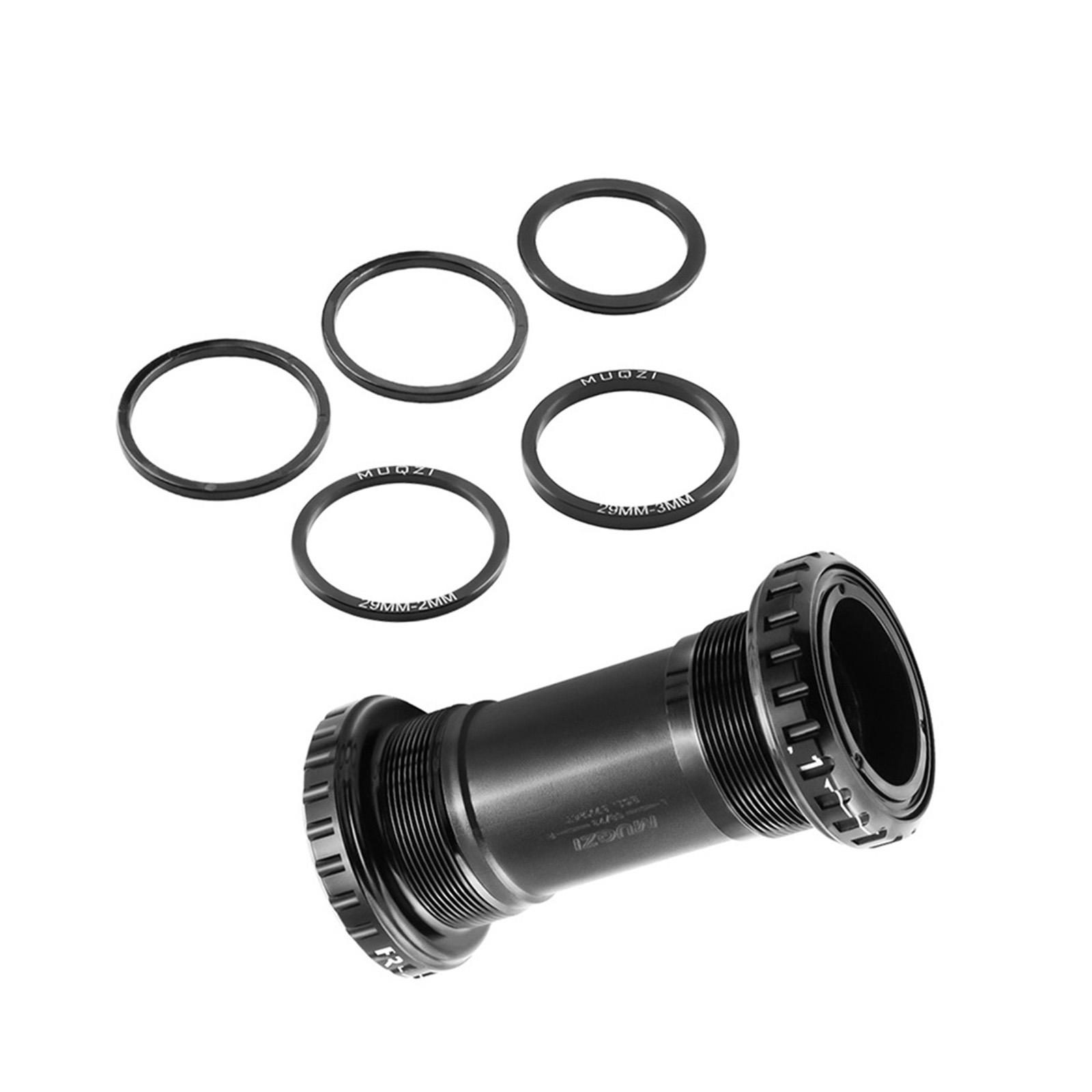 Bike Bottom Bracket Crankset Parts with Washer 29mm Sturdy High Strength Screw in Bicycle Bottom Bracket for Biking Accessory