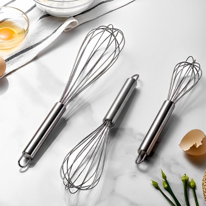 Title 7, Egg Beater Stainless Steel Kitchen Egg Whisk Ba...