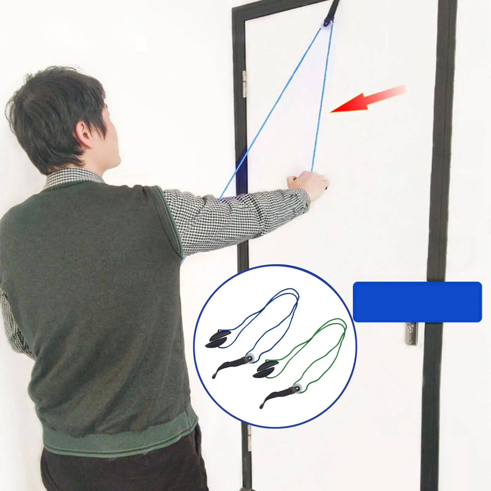  Pulley Over The Door Arm Exercise Rope Flexibility for Sports Device