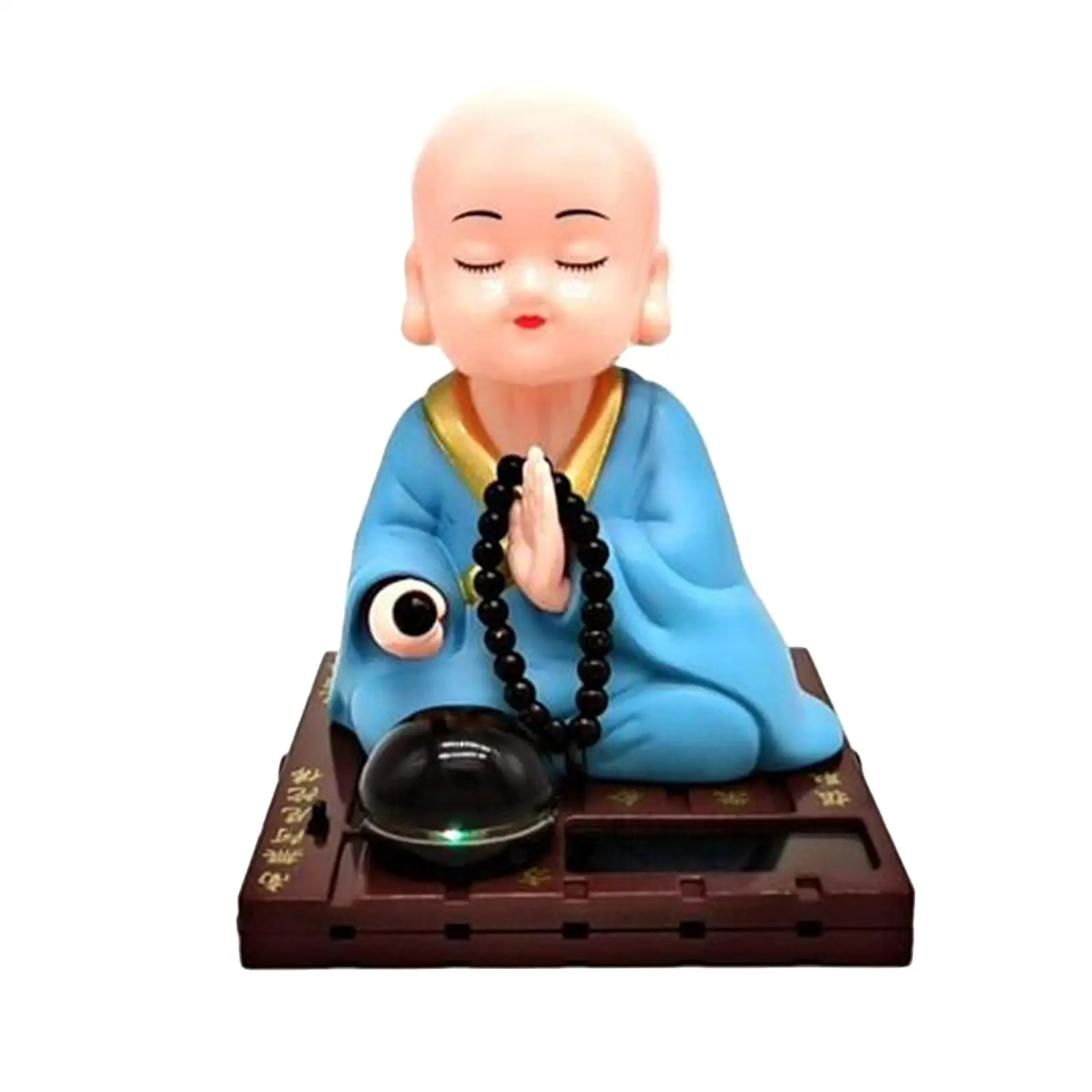 2x  Dancing Toy Buddhist  Nodding Head Toy Car Decoration Blue