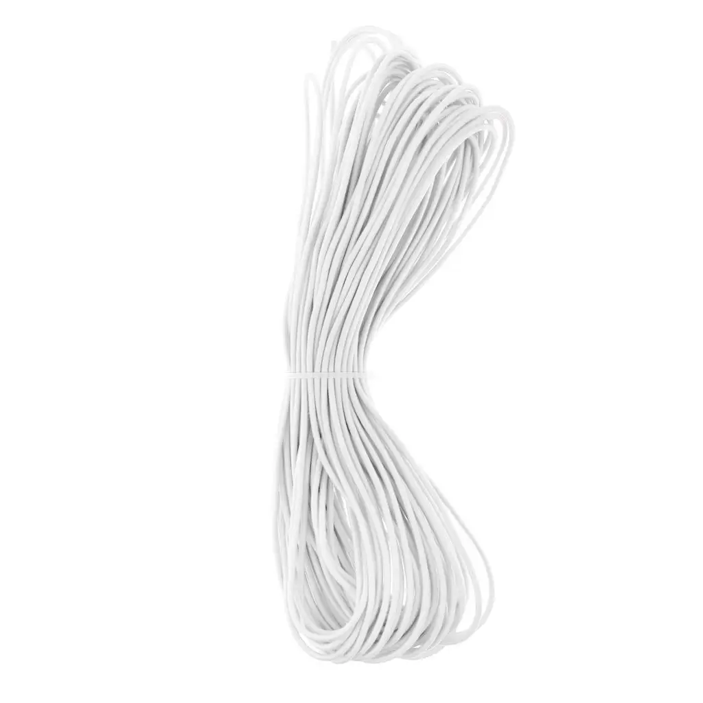 3mm White/ Elastic Round Bungee Rope Shock Cord Tie Down Boats Trailers   50m 30m 20m 10m 5m 2m 1m 0.5m