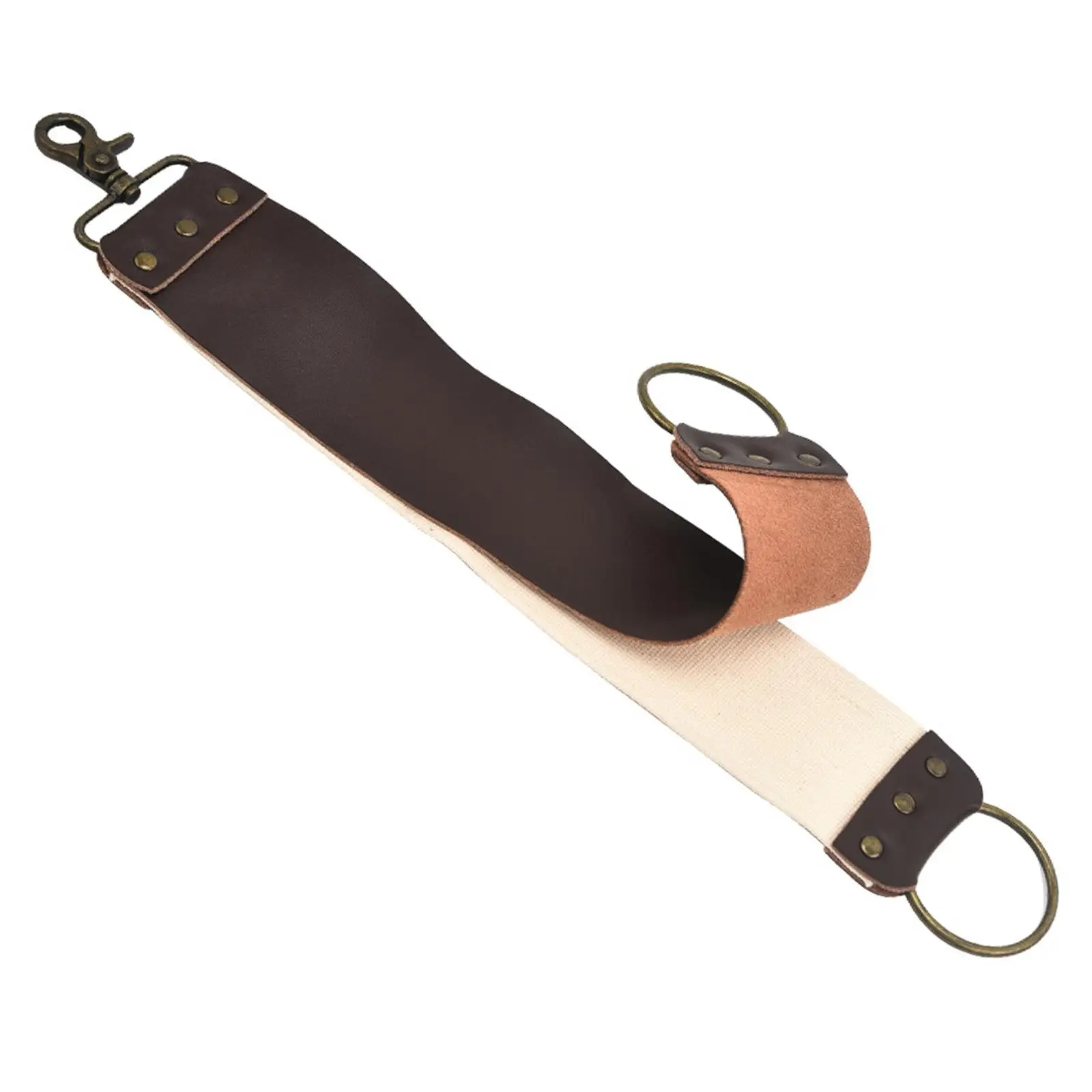 Leather Shaving Strop Durable Barber Shaving Tool Multifunctional Replacement Double Layer Blade Polishing Sharpening Strop Belt