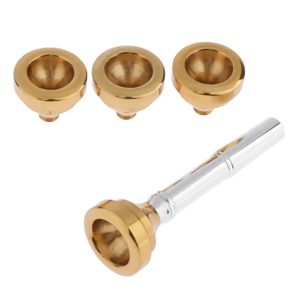 Trumpet Mouthpiece 7C 5C 3C 1.5C Brass metal material gold  Drum Parts Accs
