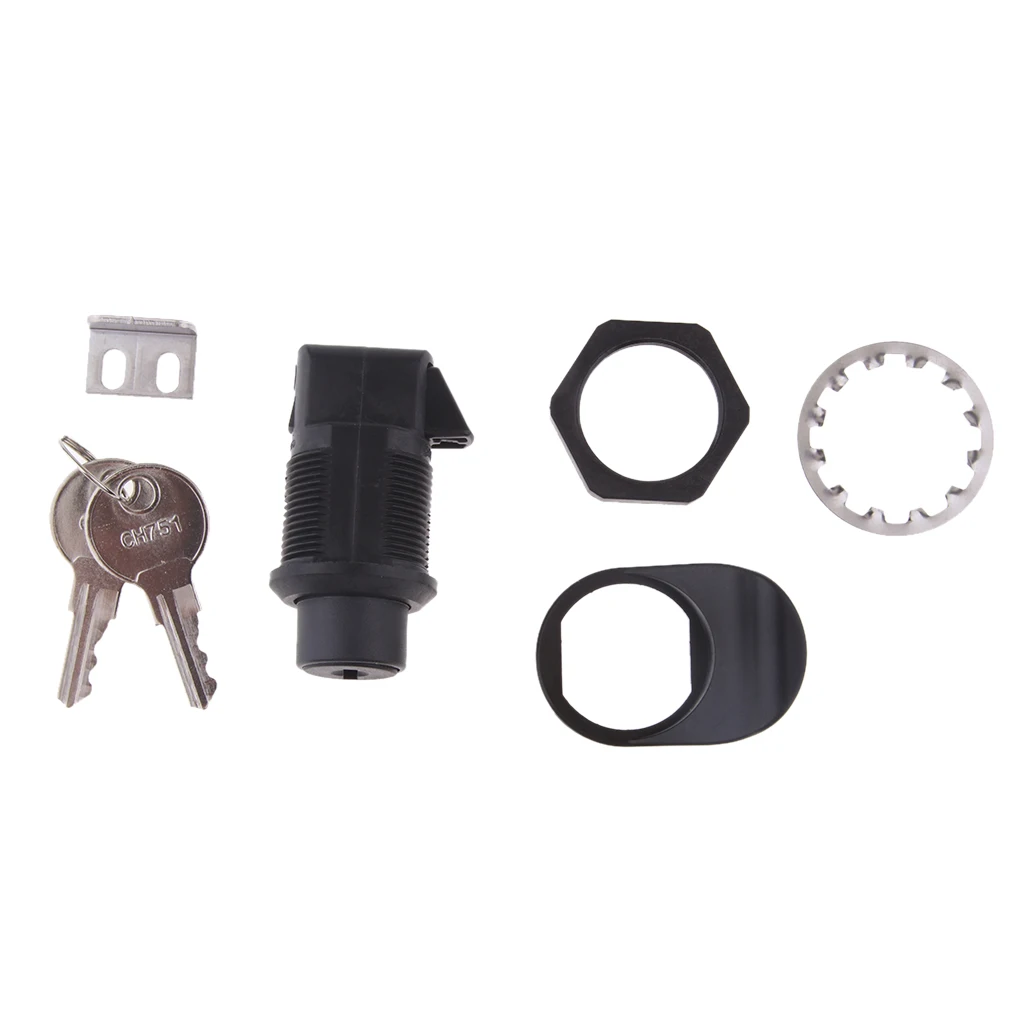 Push Button Latch Replacement Lock Key Set for Southco 93-313 Glovebox Lock Boat ABS Plastic + Stainle Steel