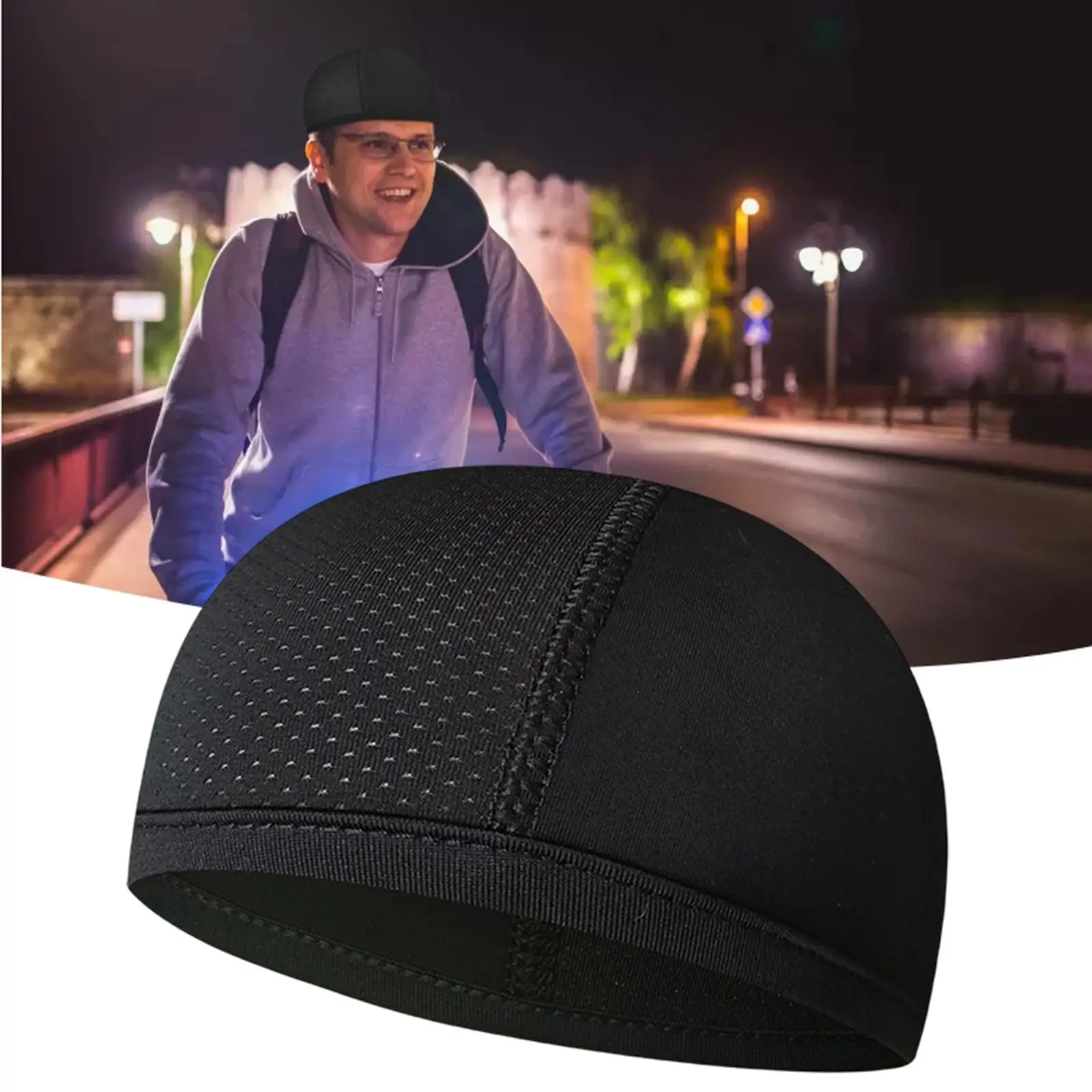 Unisex Cycling Caps Sweat Wicking Helmet Liner Mesh Breathable Beanie Cooling