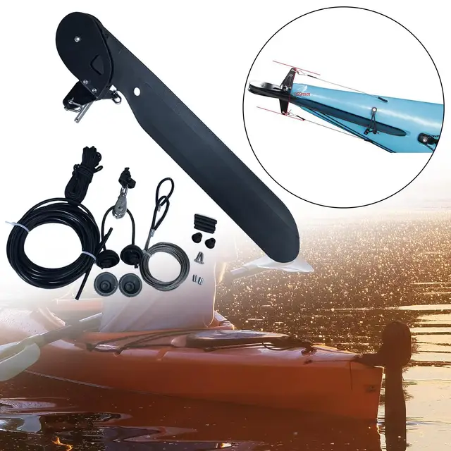 Nylon Kayak Boat Rudder Adjustable Black Foot Control Direction For Canoe  Rear Tail Fishing Boat Parts - Boat Accessories - AliExpress