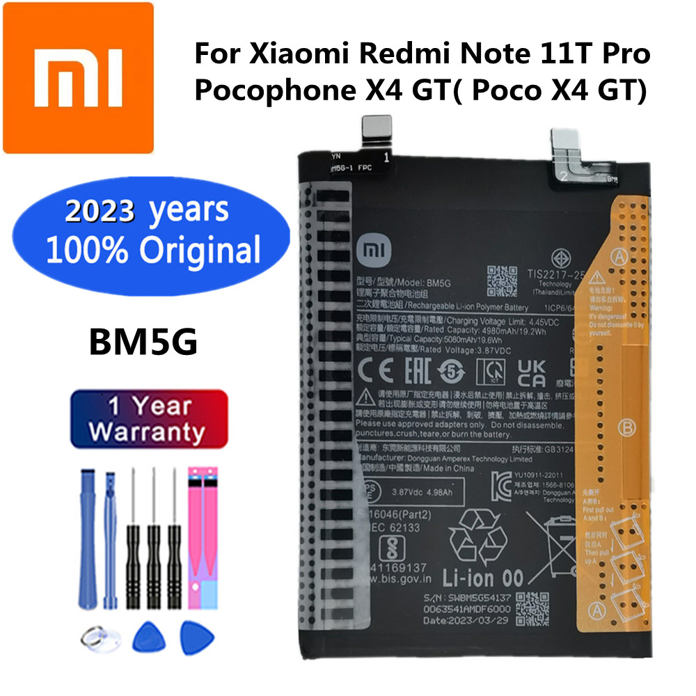 Новый оригинальный высококачественный аккумулятор BM5G для POCO X4 GT для  Redmi Note11T Pro (Китай), аккумуляторные батареи, аккумулятор + Инструменты