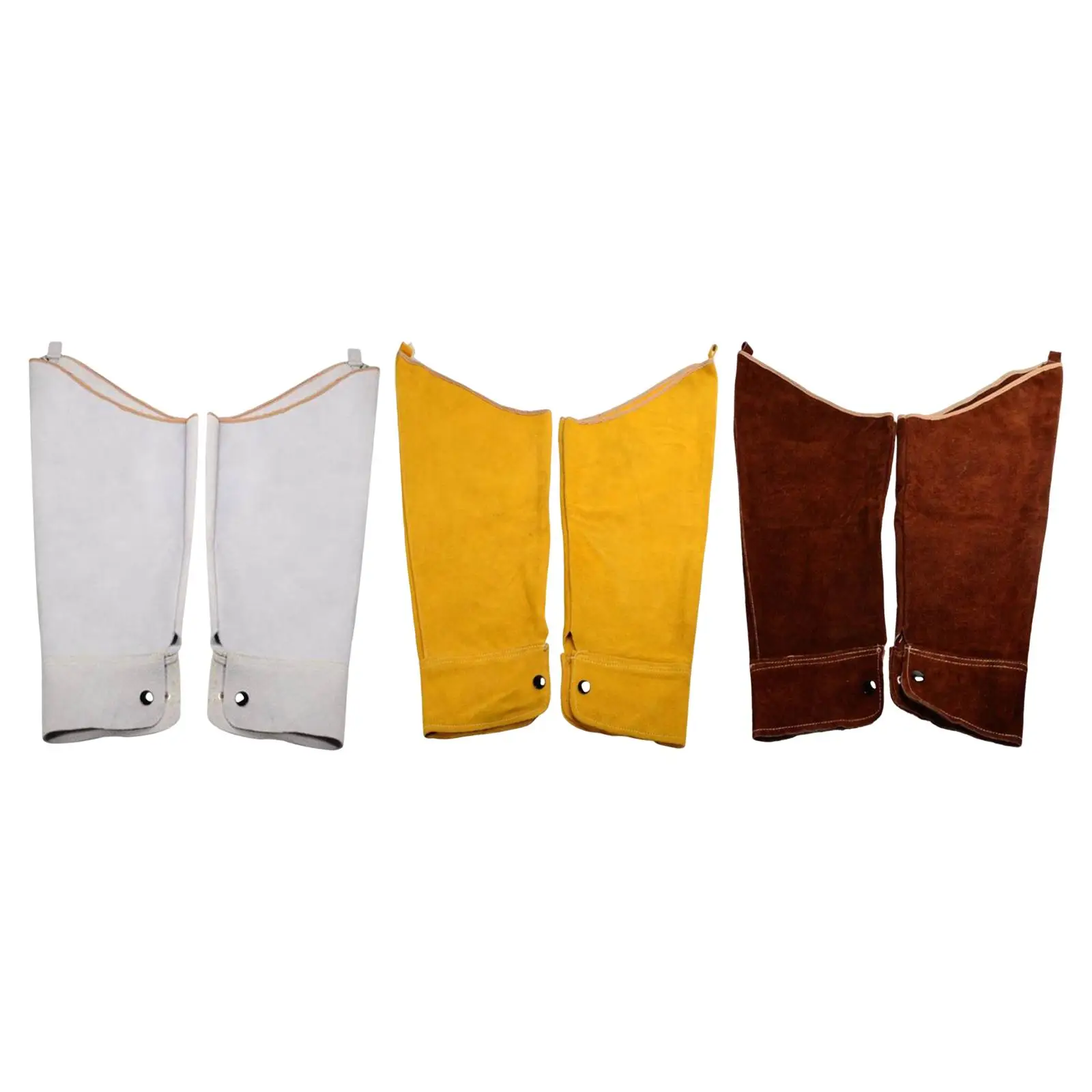 60cm Long Welding Sleeves Heat Resistant Artificial Leather with Elastic Cuff Arm Protection Welder Protective Supplies