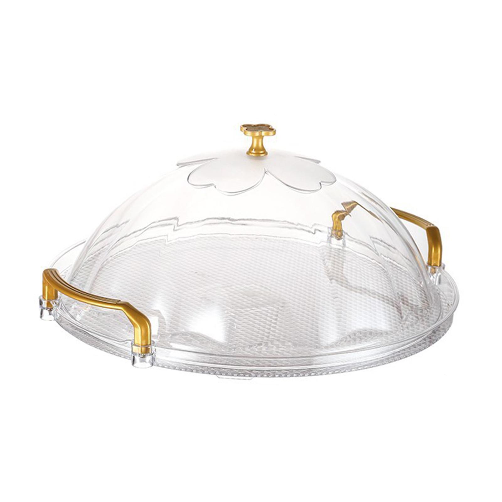 Cake Tray with Dome Serving Tray, Decorative Dessert Snack Tray Fruit Dessert Tray for Tea, Food Breakfast