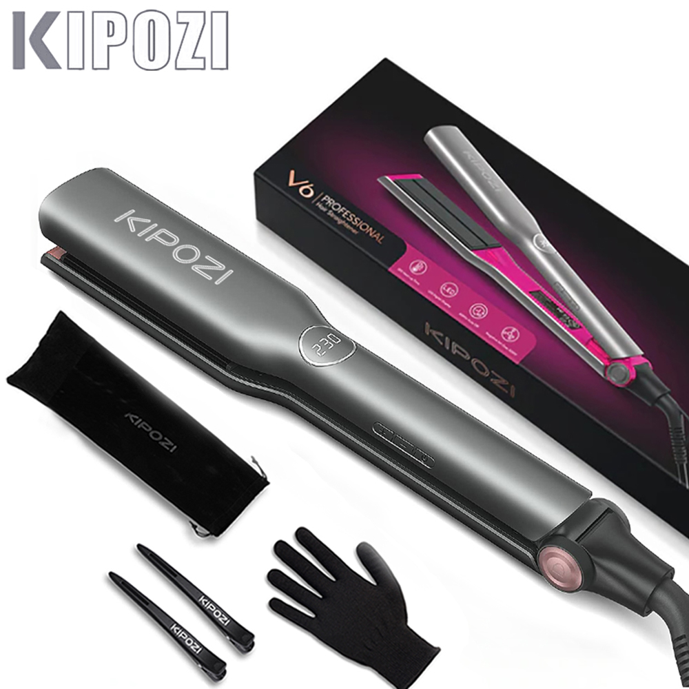 Best of KIPOZI Professional Hair Straightener 1.75 Inch Flat Iron Advanced Ionic Technology Titanium Flat Iron Adjustable Temperature Reviews & Tips