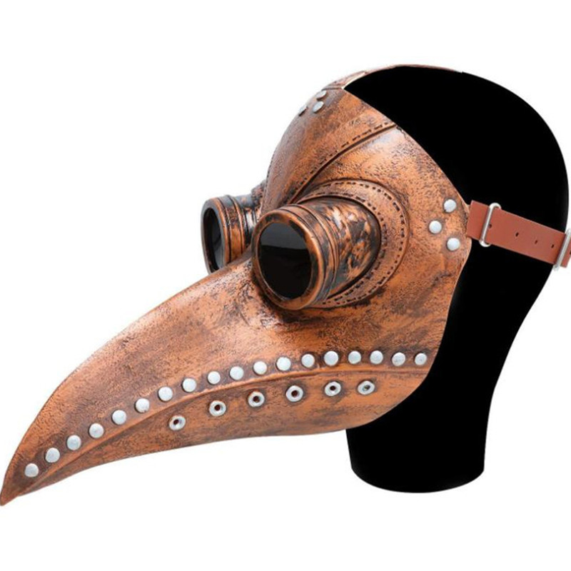 5 Stück schwarze Gummi-Pestdoktor-Maske, lange Nase, Vogel, Bock, Steampunk, Gas, Latex, Gesichtsmaske, Halloween, Cosplay, Requisite für Kinder und Erwachsene – Detail 7