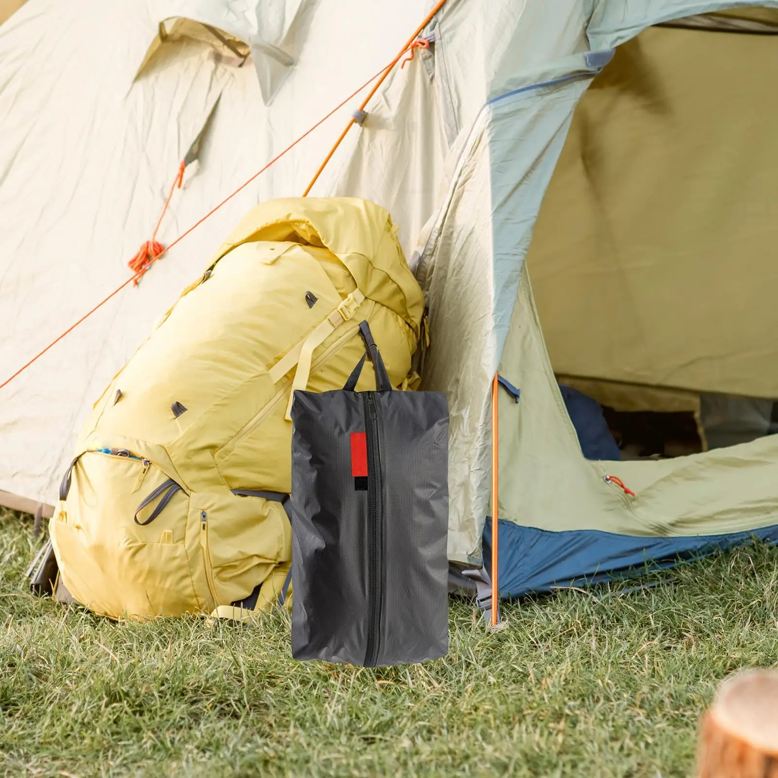 Camping Shoe Bag Stable Wear Resistant Lightweight Folding Storage Bag for Sport