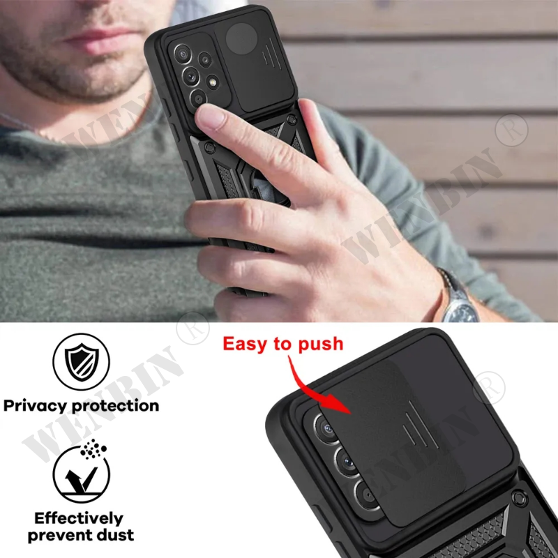 Custodia per obiettivo fotocamera scorrevole per OPPO Reno 8T 8 7 A98 A58 A57 A55 Realme 10 Pro C55 C33 Paraurti Armatura Cover_voghion.com