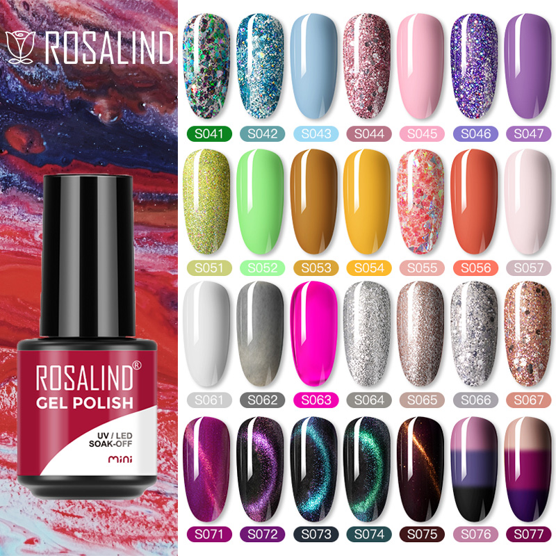 Best of ROSALIND Gel Nail Polish Cat Eye Glitter UV Nail Gel Vernis Semi Permanent Gel Manicure Soak Off Base Top Coat Hybrid Varnishes Reviews & Tips