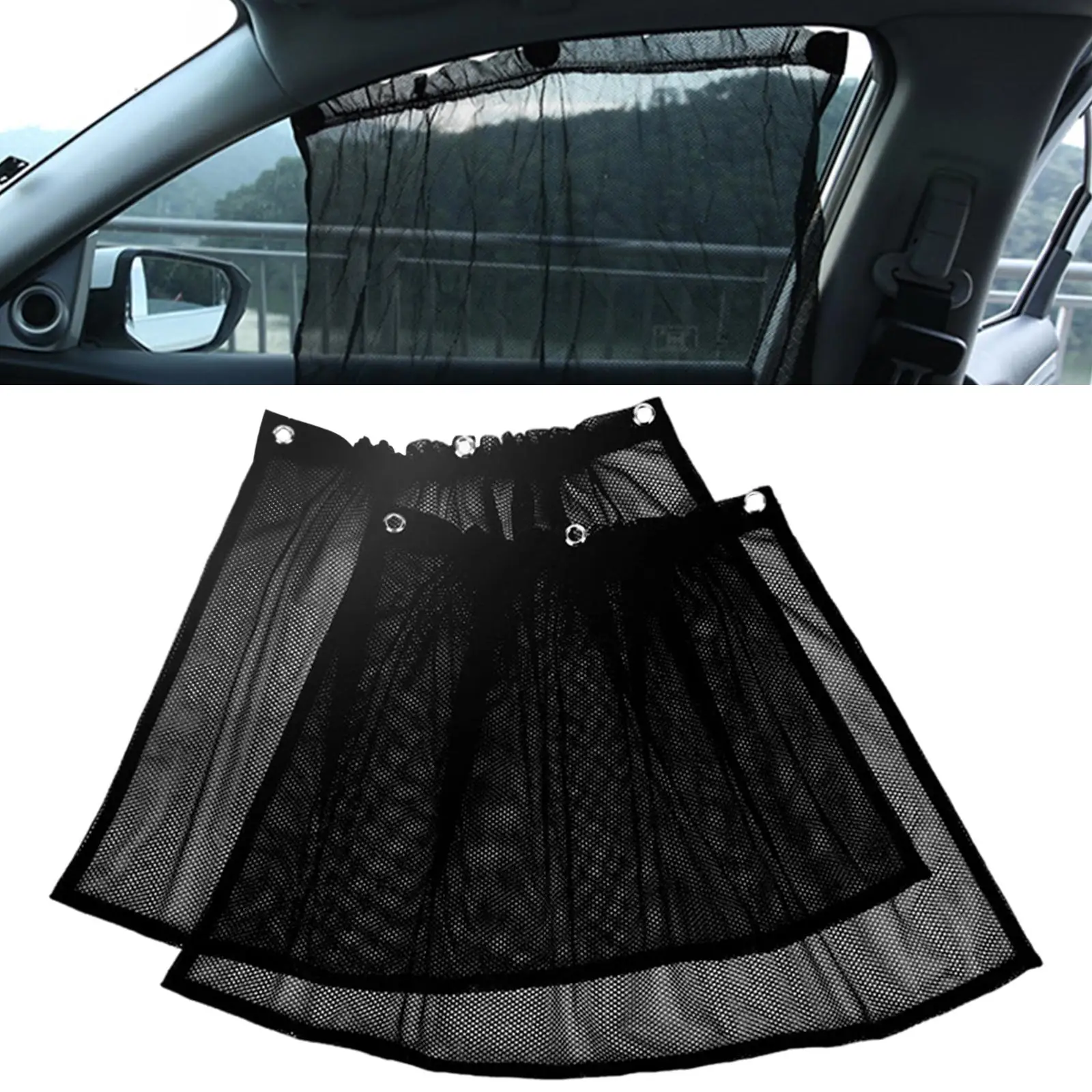 2Pcs Side Window Car Sun Shade Curtain Window Curtain for Vehicles