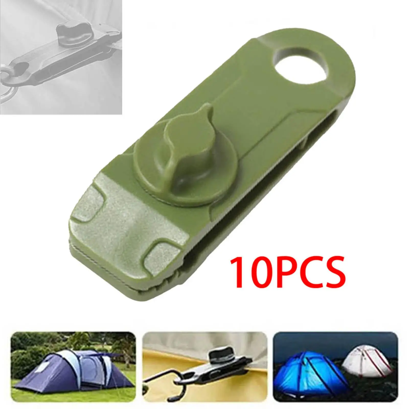 10x Multipurpose Camping Tent Clamps Outdoor Tarp Clips Heavy Duty Lock Grip for Sunshades Projector Screen Wind Rope Tarpaulin