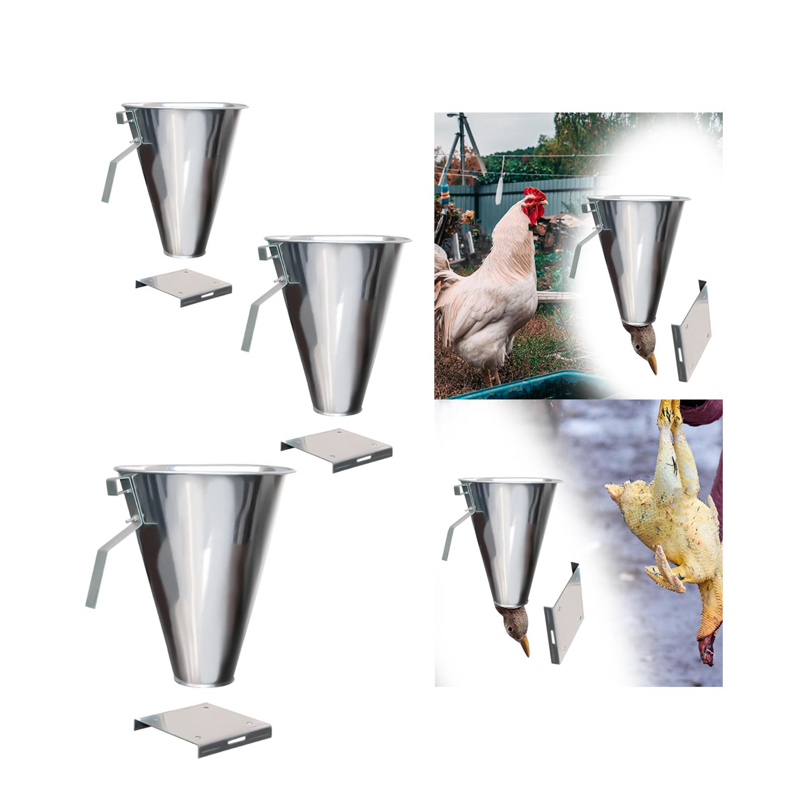 Poultry Retaining Cone Kill Chicken Cone Portable Slaughter Tool Iron Easy to Use Fittings Funnel Chicken Plucker for The