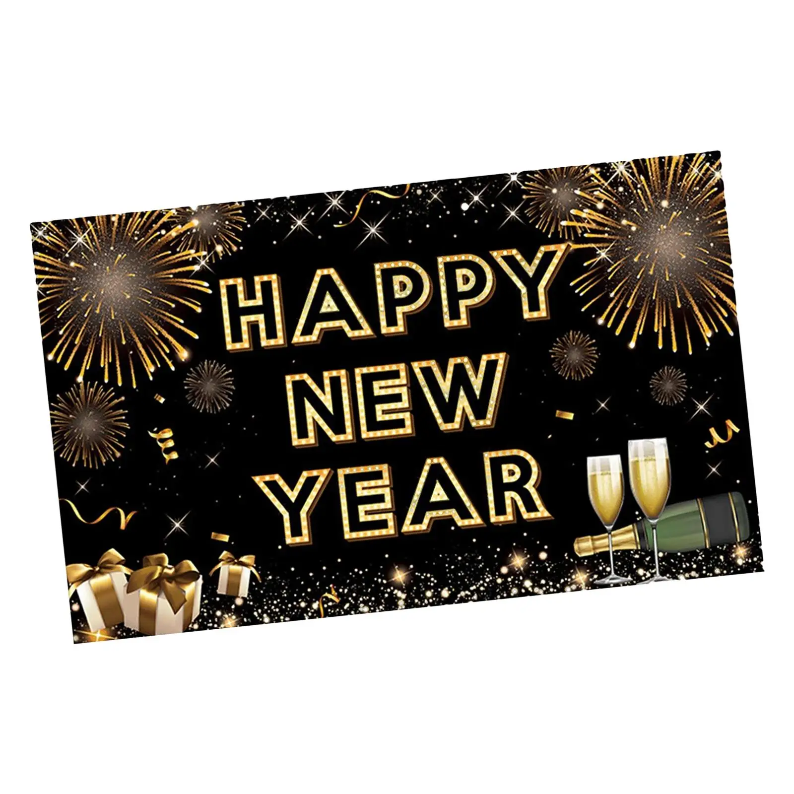 Wall Sign Poster Backdrop Decorative Holiday New Year Decor Indoor Outdoor Lawn Living Room Office Happy New Year Banner 2023