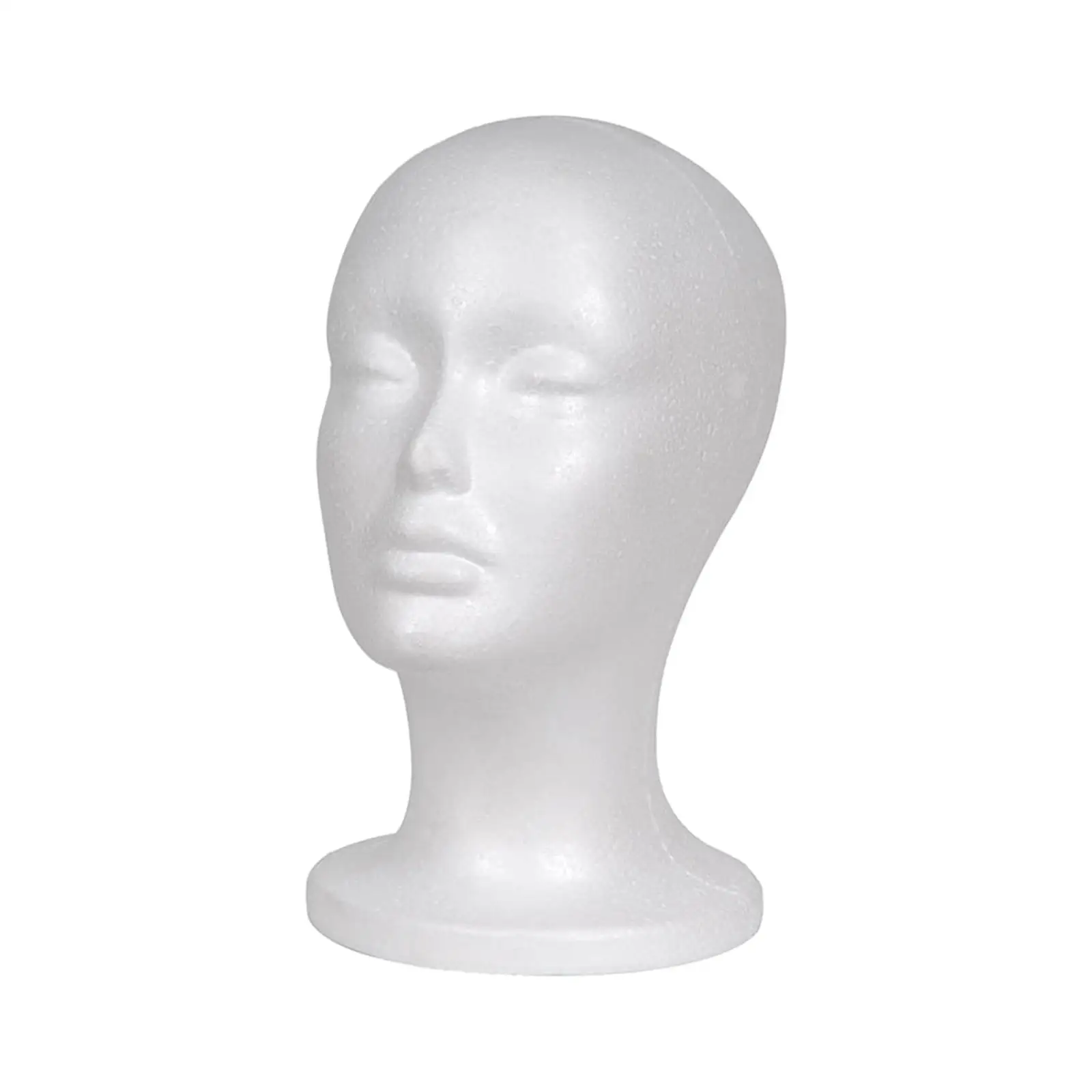 Female Foam Mannequin Head Wig Display Head Easy to Carry Foam Mannequin Head Display for Display Wigs Hair Accessories Glasses