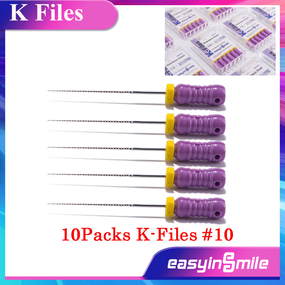 Best of 10Packs Dental Endo Hand Use Endodontic Root Canal File K-Files 25mm #10 Stainless Steel EASYINSMILE Reviews & Tips