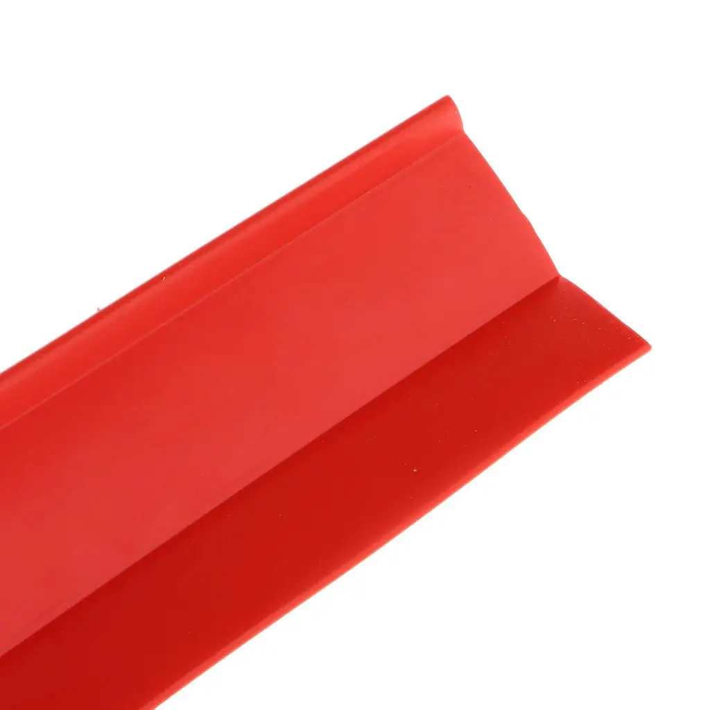 Universal PU Rubber Bumper Lip Splitter Chin Spoiler Body Trim Glossy Red