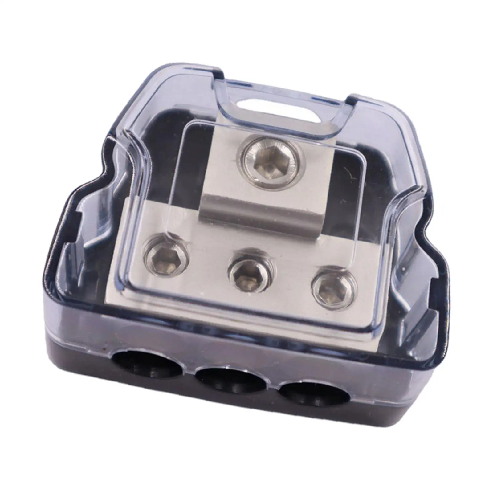 Power Distribution Block, 3 Way 1x 0 Gauge AWG in, 3x 4 Gauge AWG Out Fits for Boat Vehicles