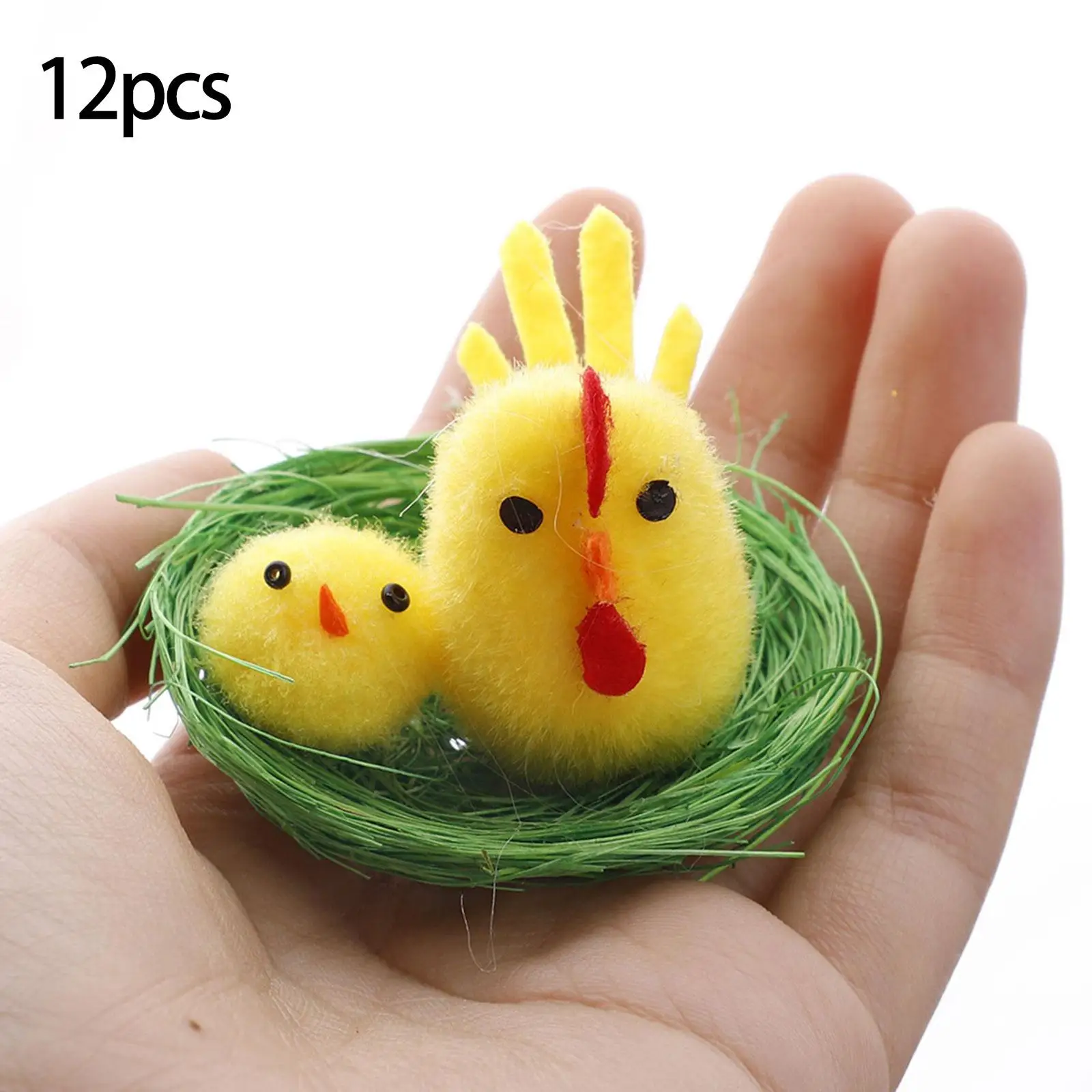 12x Chick Statue Creative Easter Animal Decorative for Home Decor