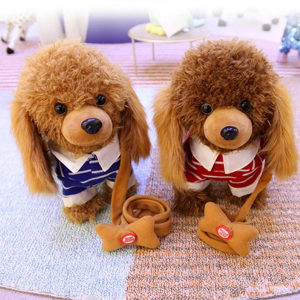 Walk and Bark Plush Puppy Robotic Dogs for Preschool Portable Battery Operated Christmas Thanksgiving Gift Cute Birthday Gift