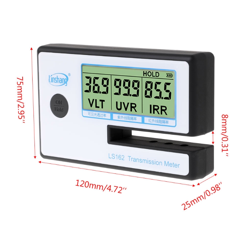 Description Picture 5 of itemLS162 Portable Transmission Meter for Solar Film Glass Window Tint with Transmittance UV Rejection Blocking Rate Drop ship