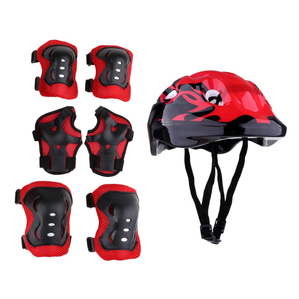 7pcs 8-62cm Helmet with Knee Elbow & Wrist Pads Set for Skateboard, Bicycle, Inline / Roller Skating 