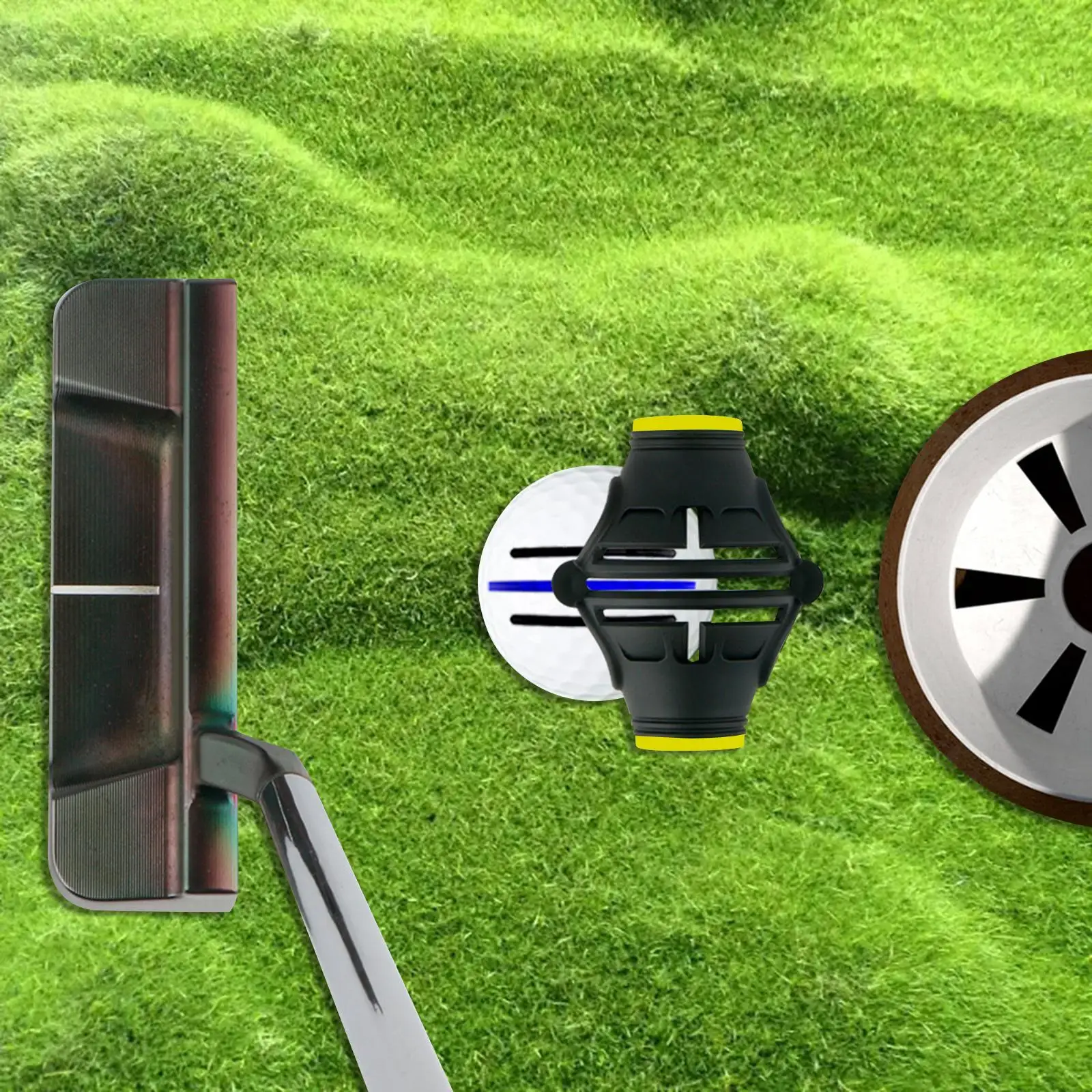 Golf Ball Liner 3 Line Portable for Golfer Golf Ball Marker Golf Ball Line Drawing Tool for Outdoor Sports Training