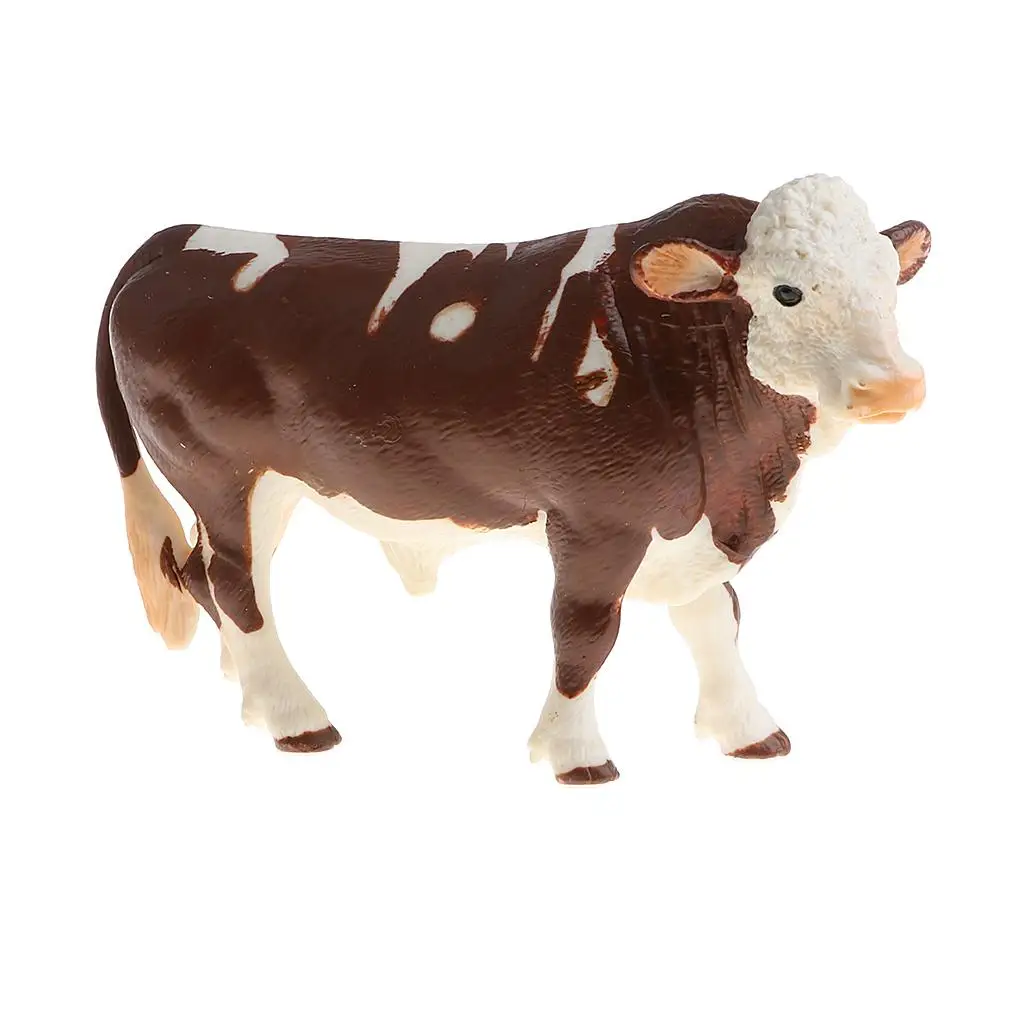 Yellow Cow Model Farm Animal Simulation Toy Kid Xmas Gift Collection