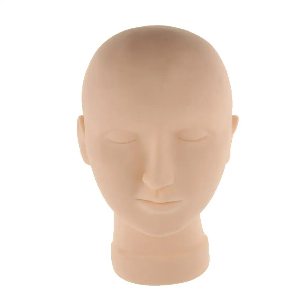 Soft Silicone Female Massage Training Tool  Makeup Practice  Head  Painting Doll